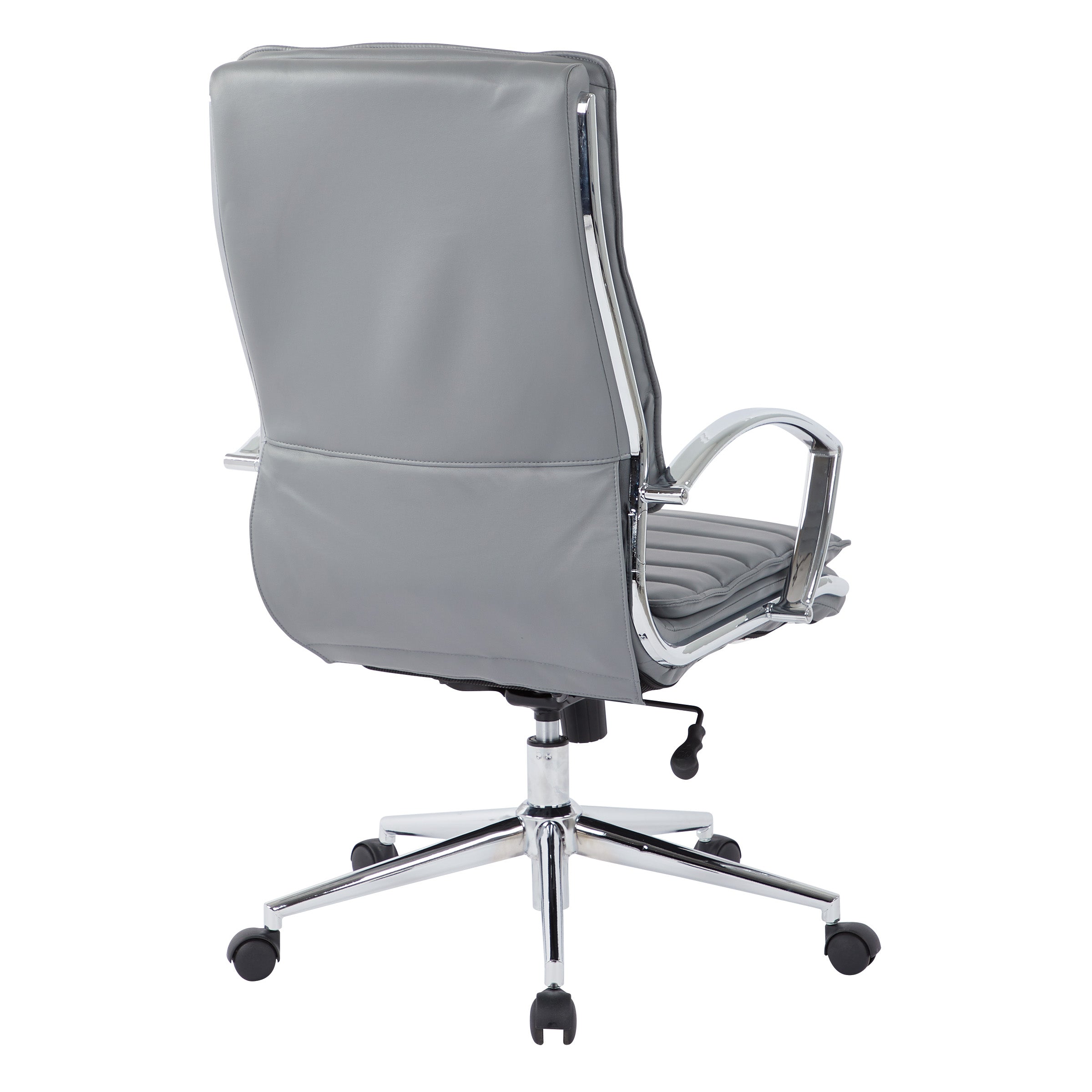 High Back Manager's Faux Lthr Chair - Charcoal