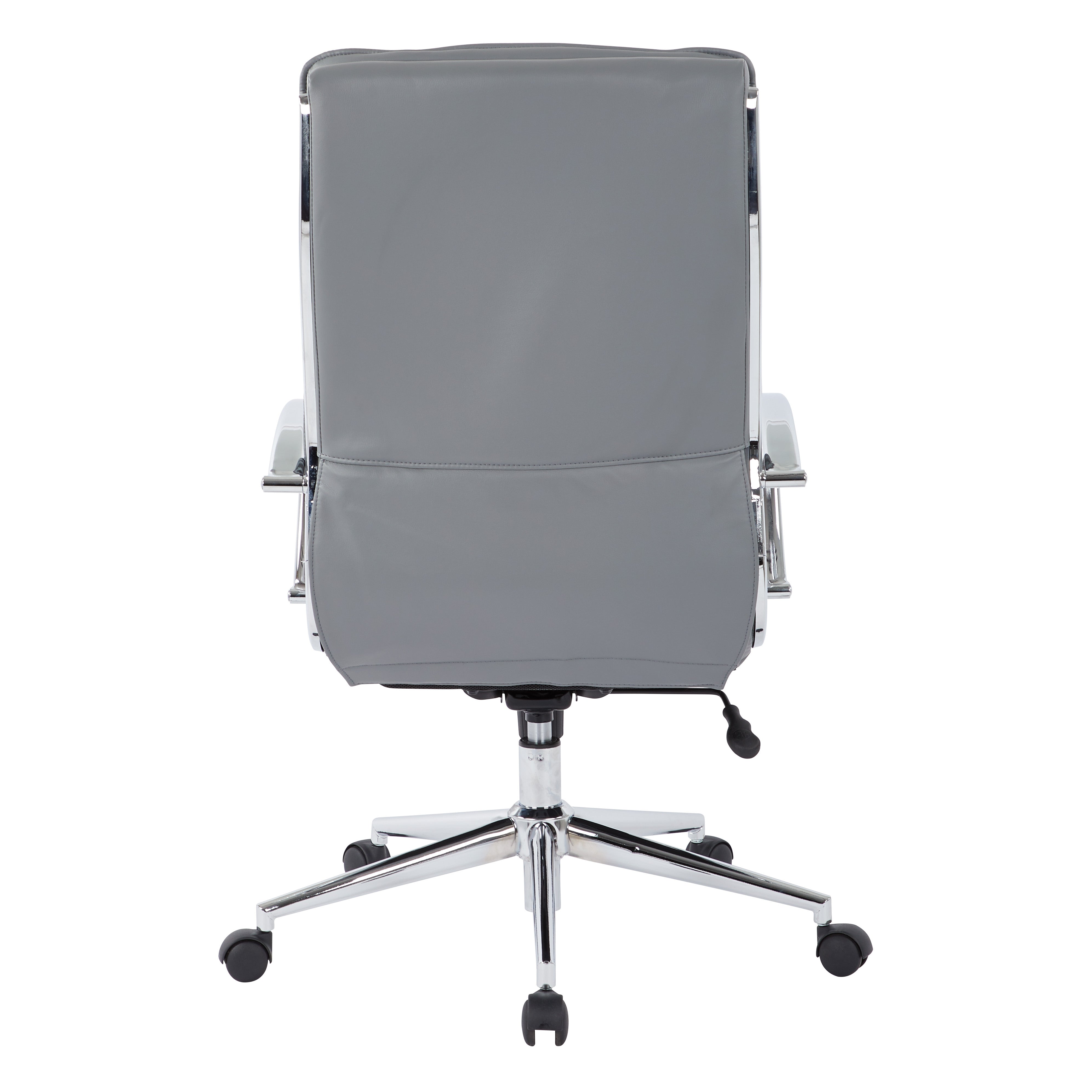 High Back Manager's Faux Lthr Chair - Charcoal