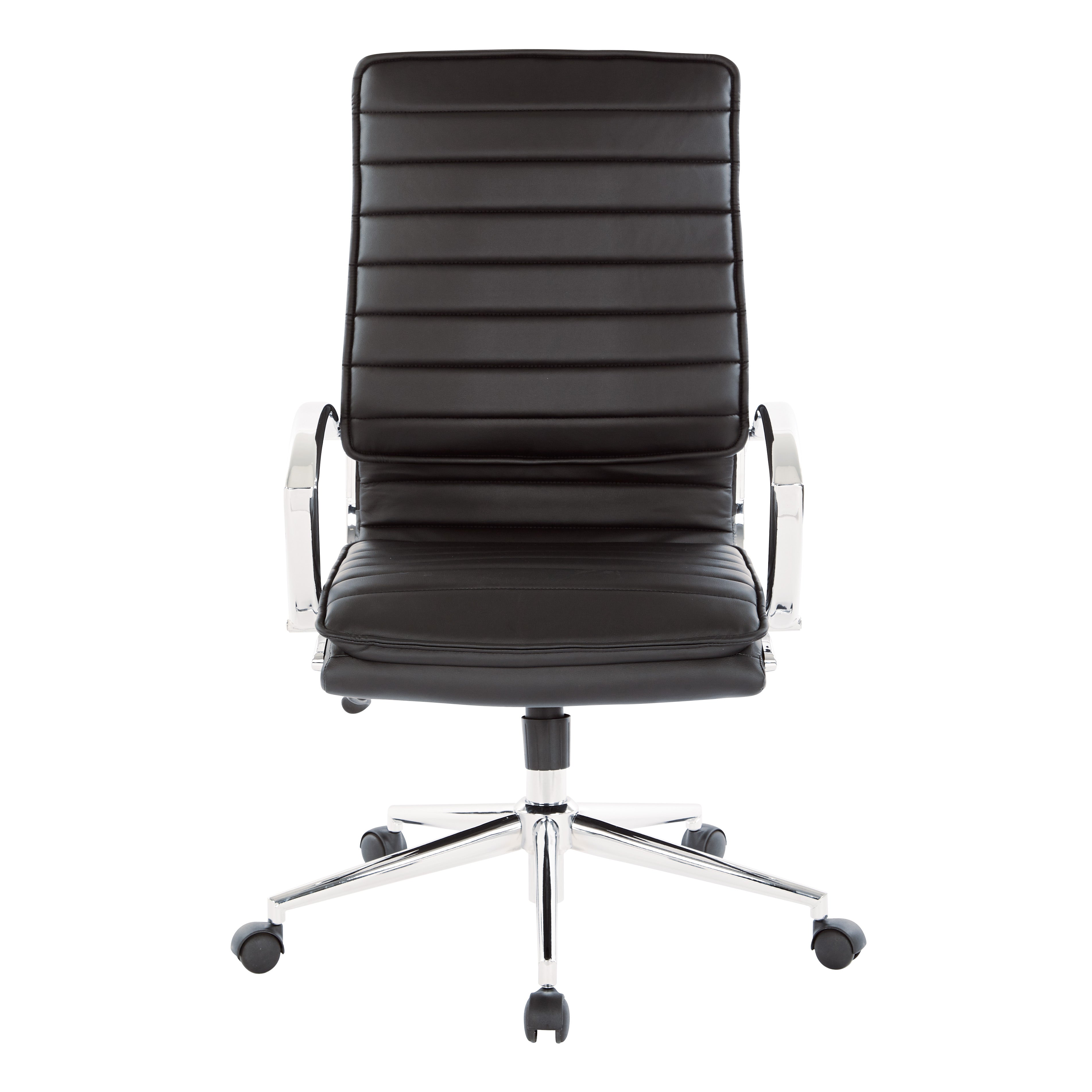 High Back Manager's Faux Lthr Chair - Black