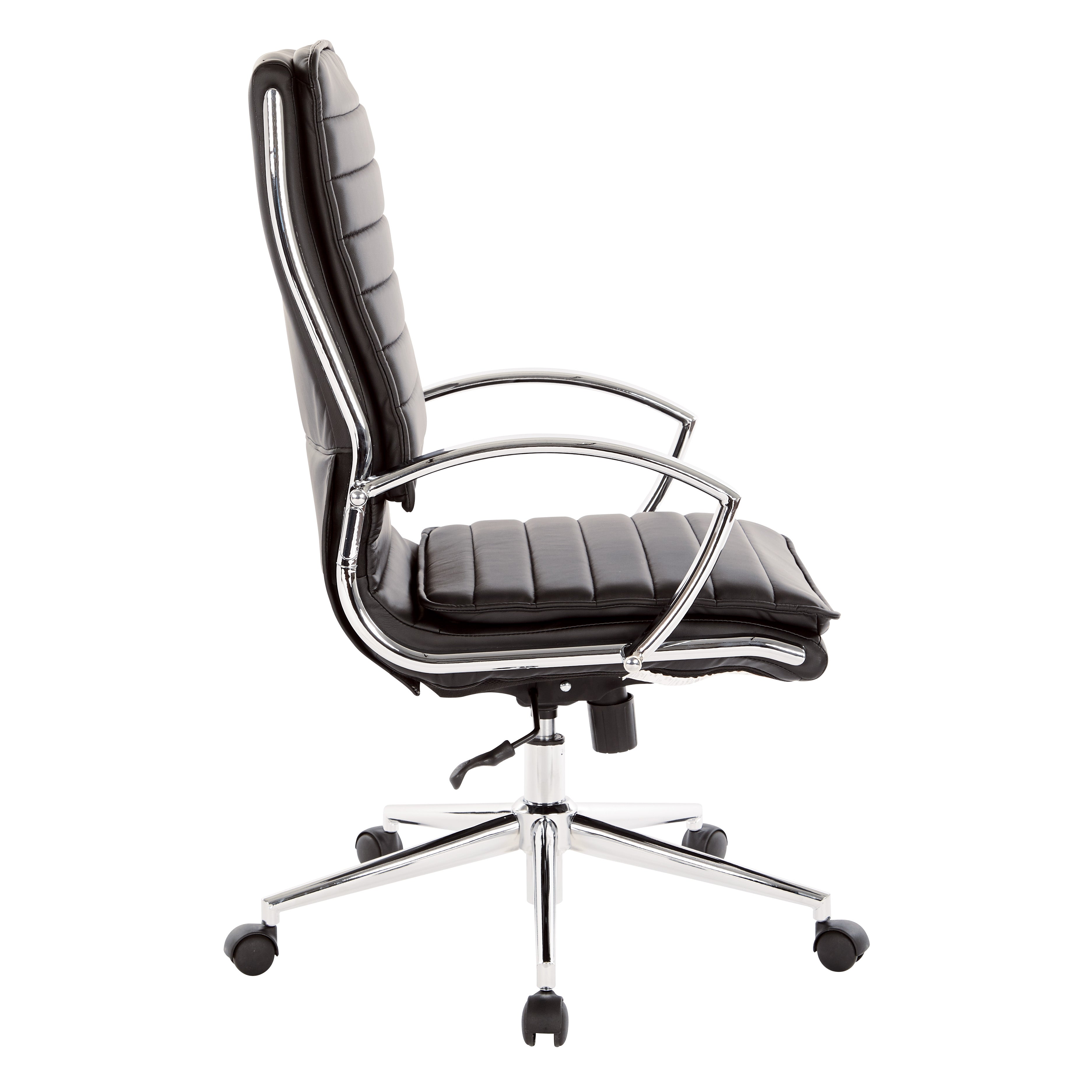 High Back Manager's Faux Lthr Chair - Black