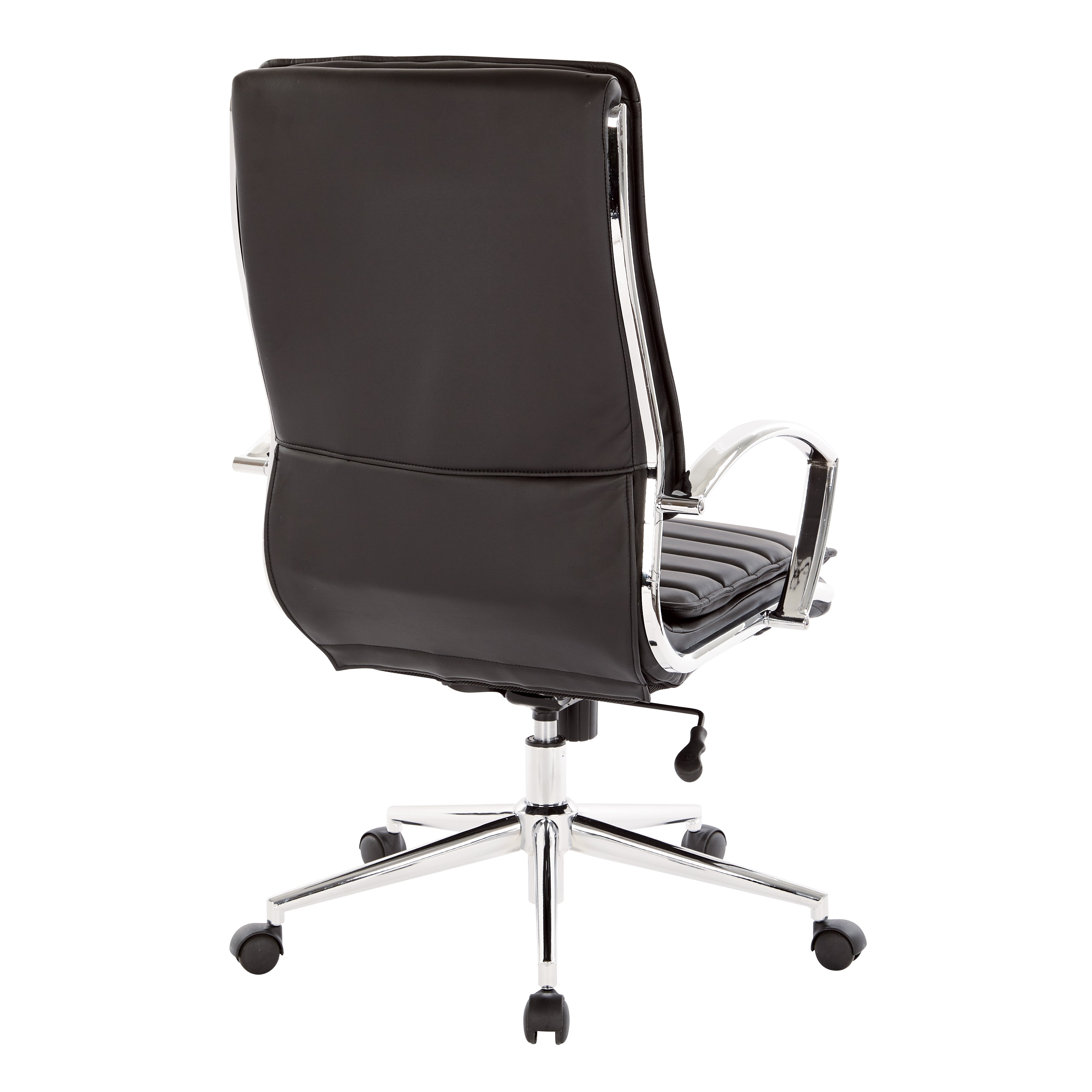 High Back Manager's Faux Lthr Chair - Black