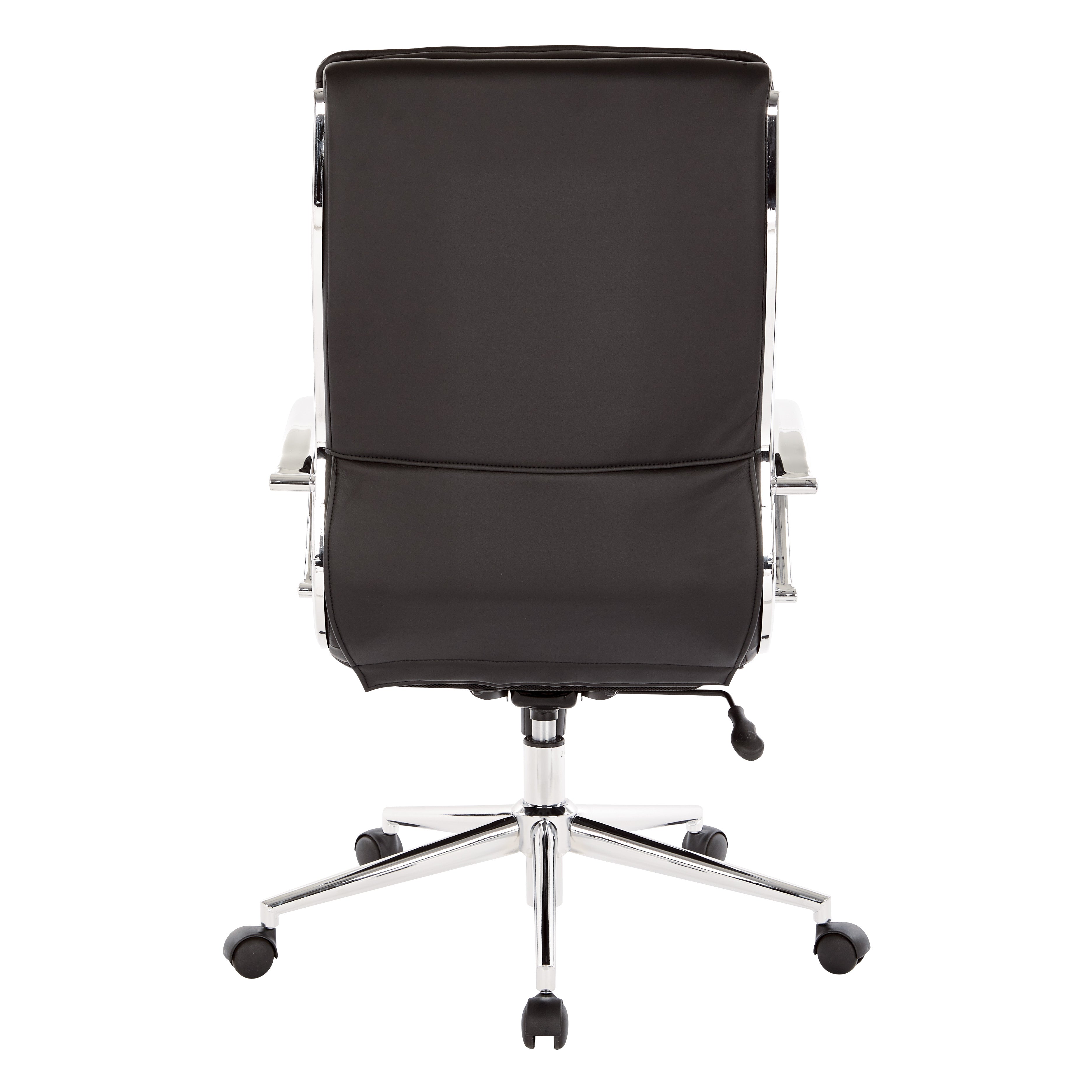 High Back Manager's Faux Lthr Chair - Black