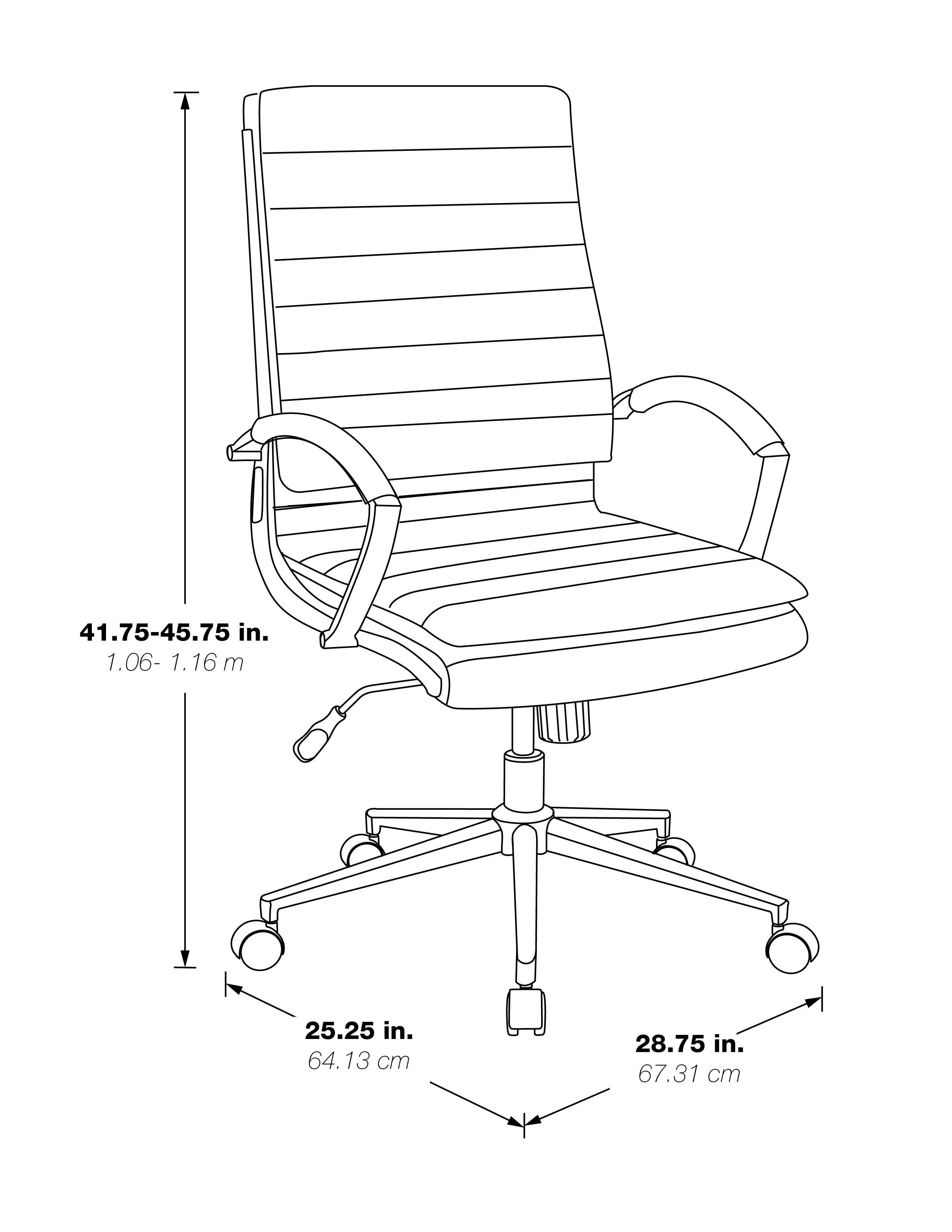 High Back Manager's Faux Lthr Chair - Red