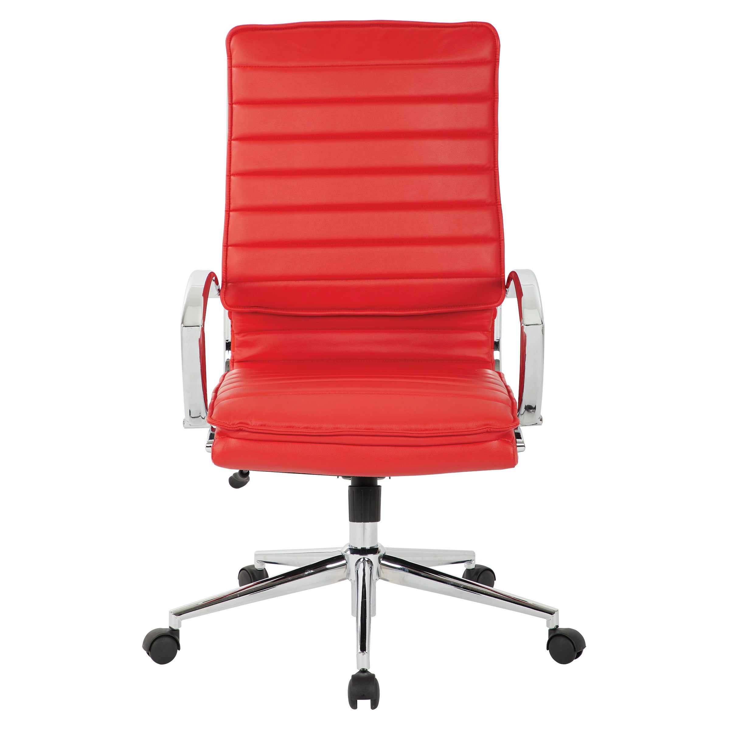 High Back Manager's Faux Lthr Chair - Red
