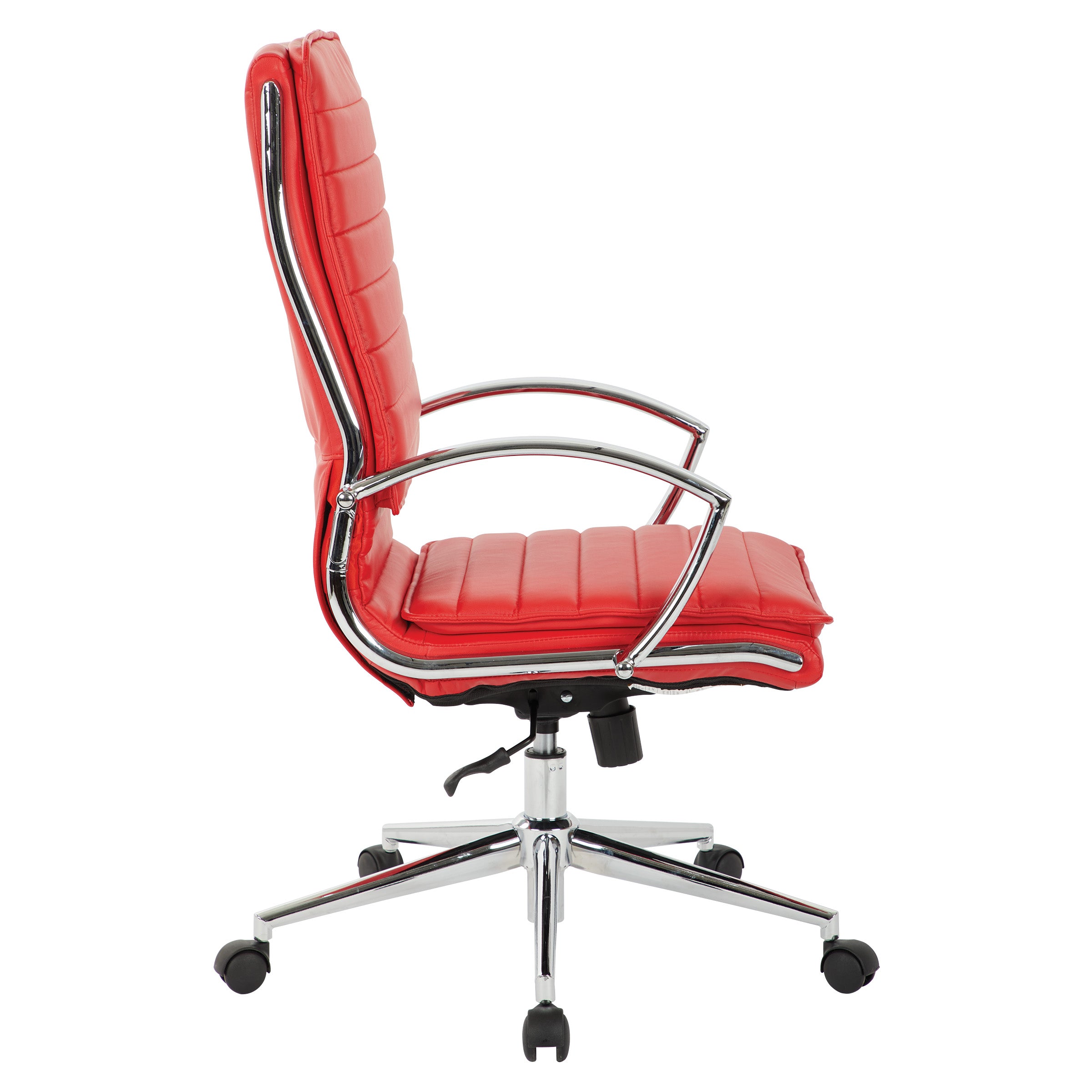 High Back Manager's Faux Lthr Chair - Red
