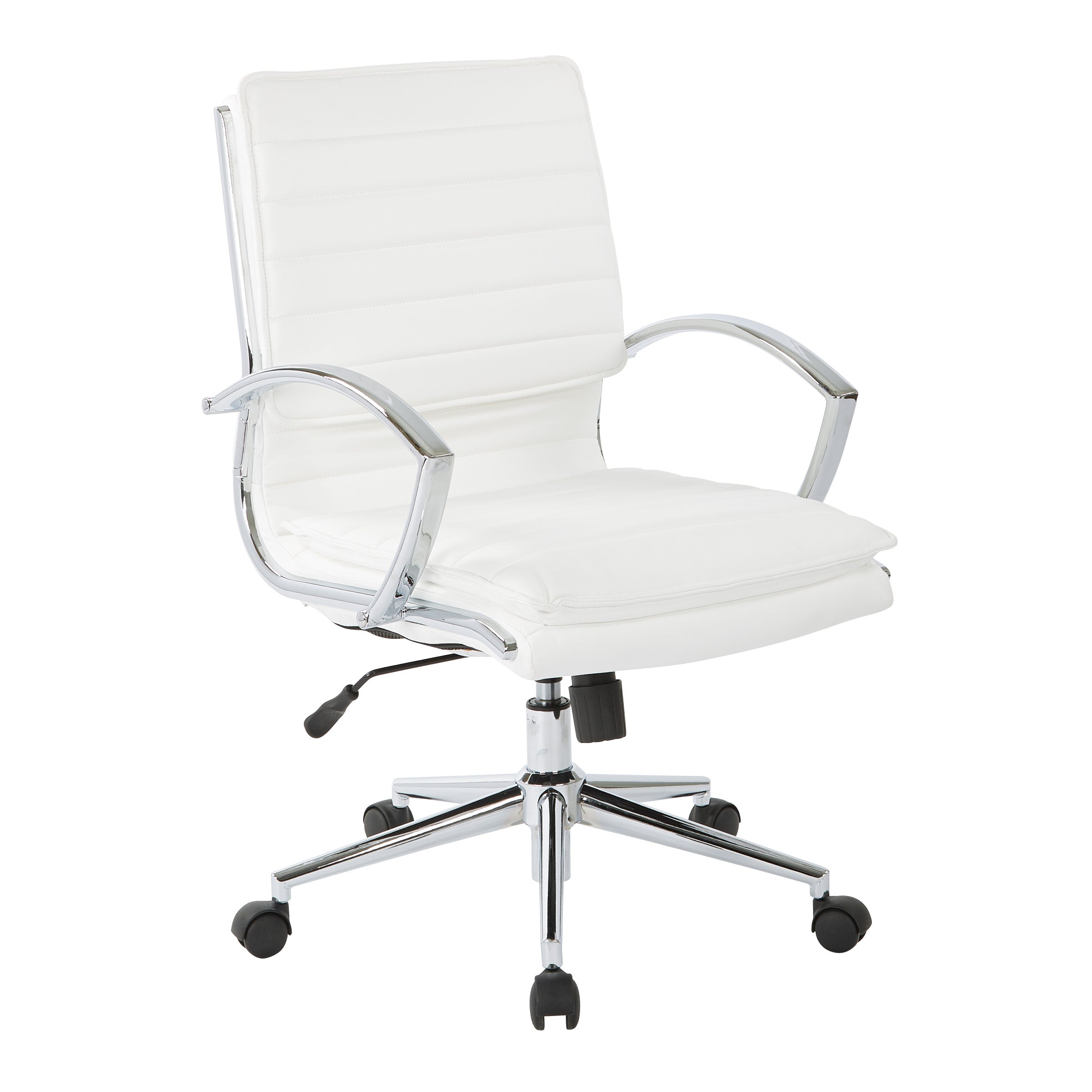 Mid Back Manager's Faux Lthr Chair - White