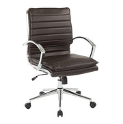 Mid Back Manager's Faux Lthr Chair - Espresso