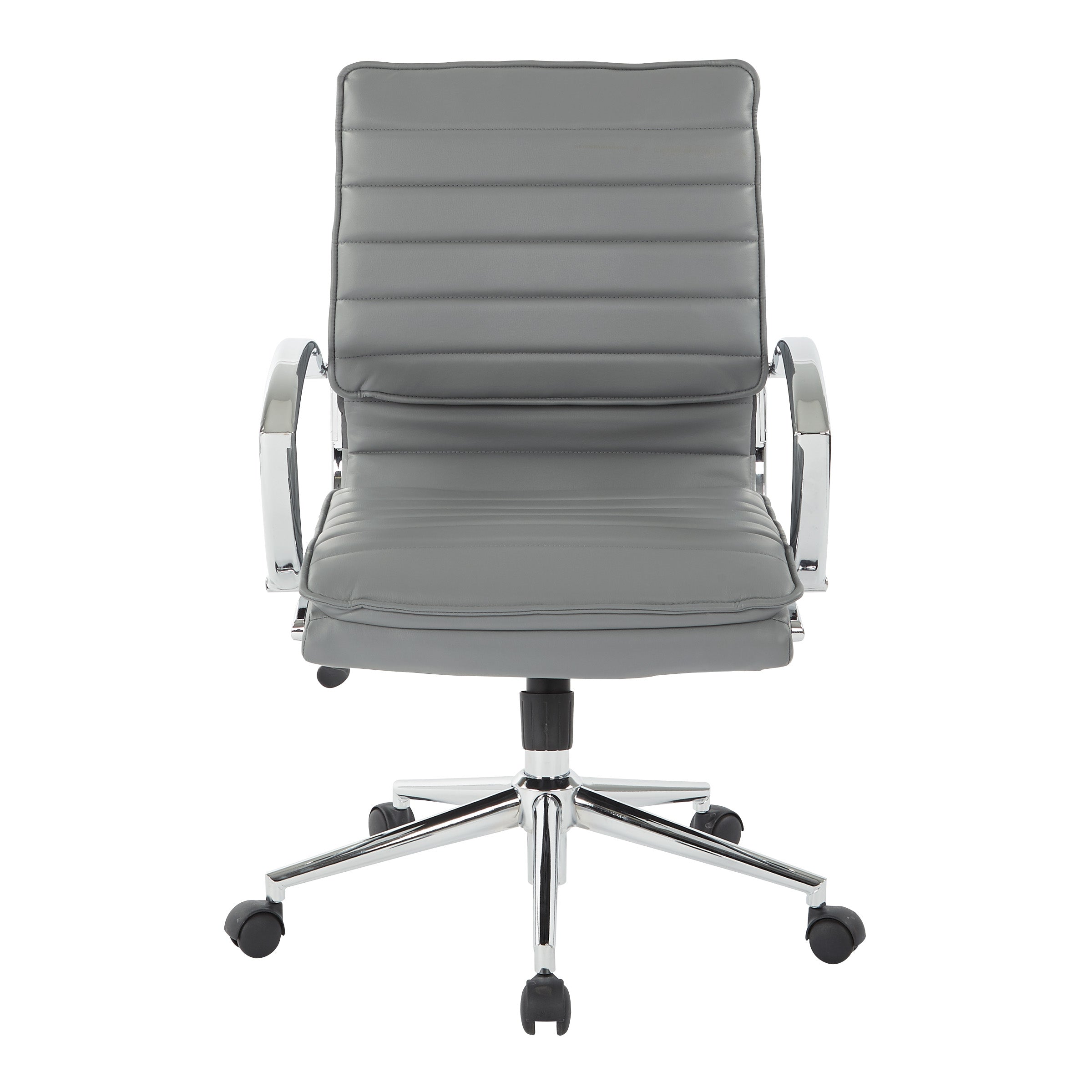 Mid Back Manager's Faux Lthr Chair - Charcoal