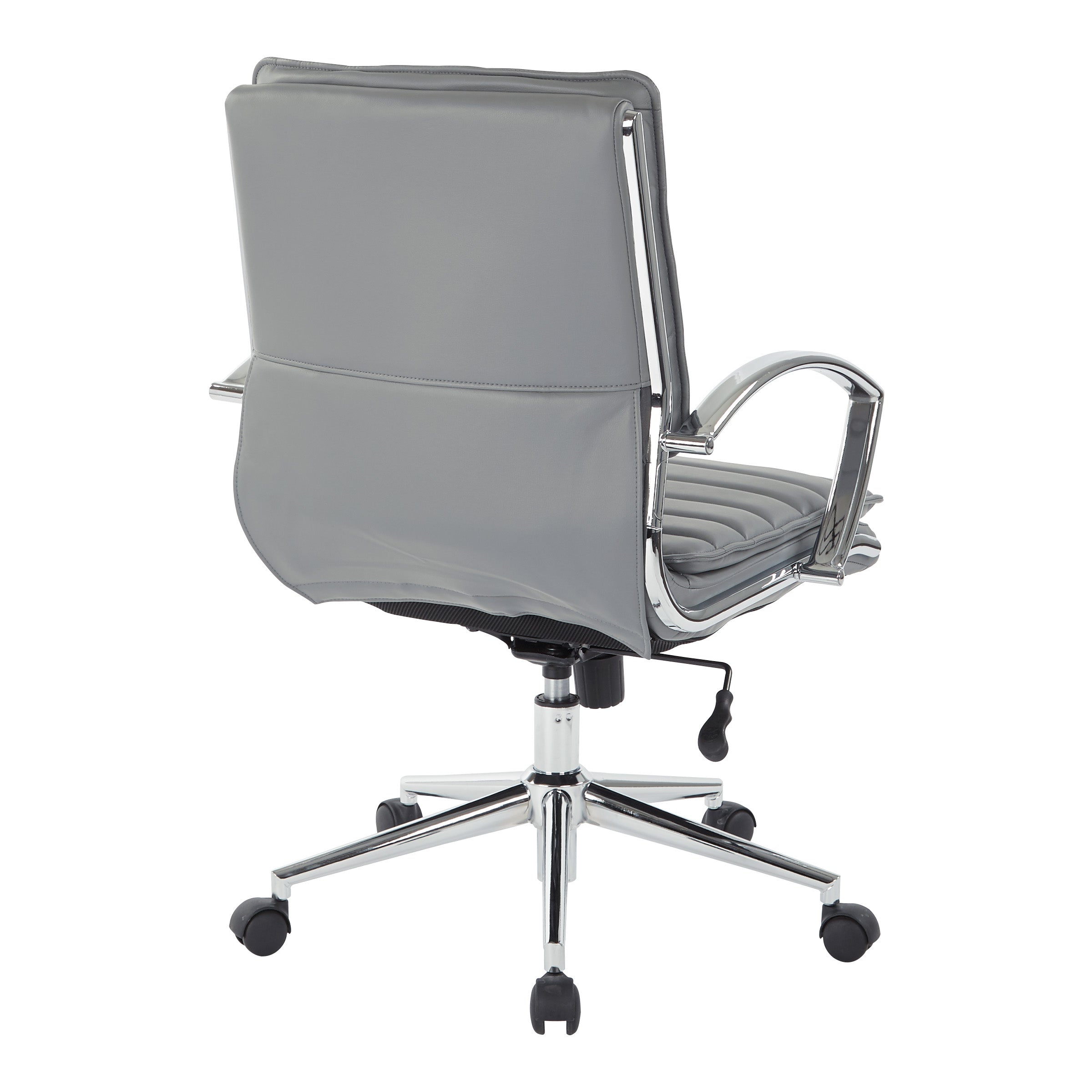 Mid Back Manager's Faux Lthr Chair - Charcoal