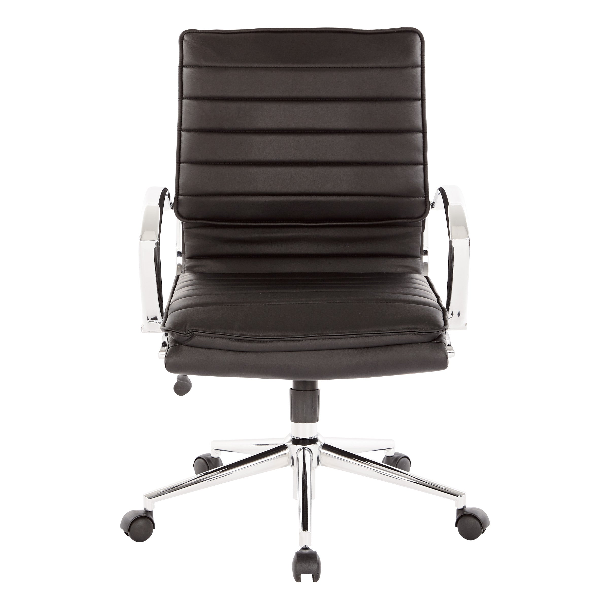 Mid Back Manager's Faux Lthr Chair - Black