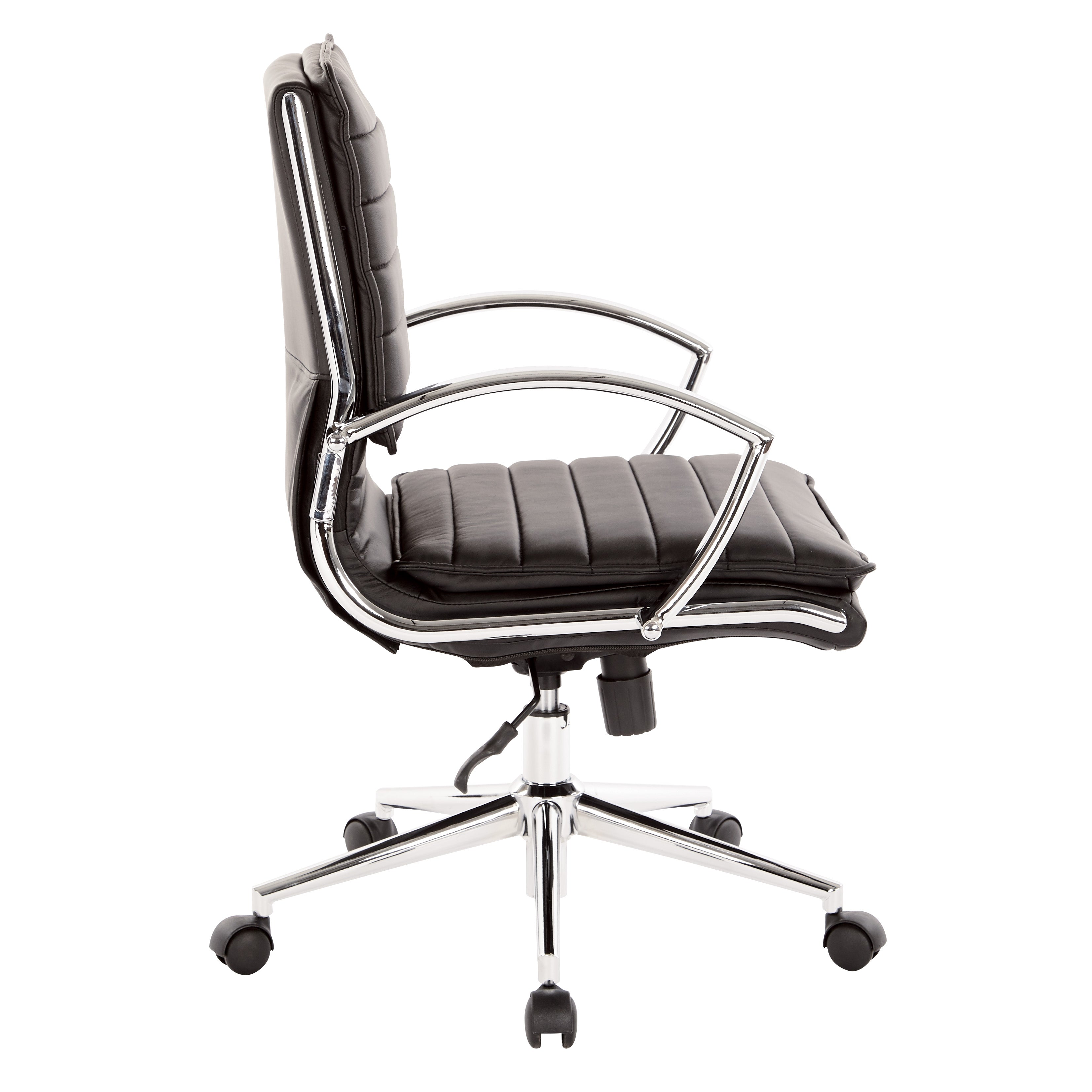 Mid Back Manager's Faux Lthr Chair - Black