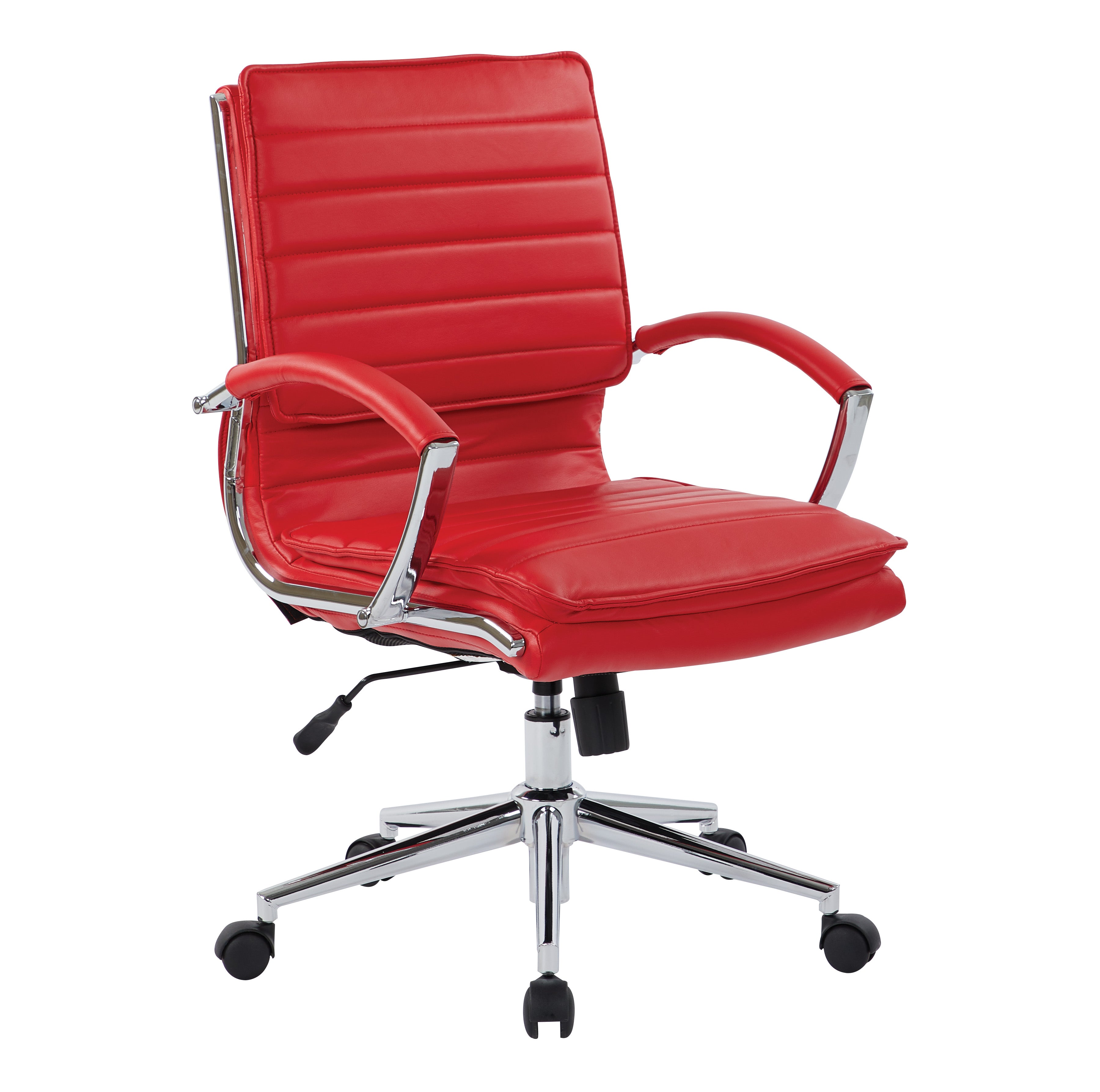 Mid Back Manager's Faux Lthr Chair - Red