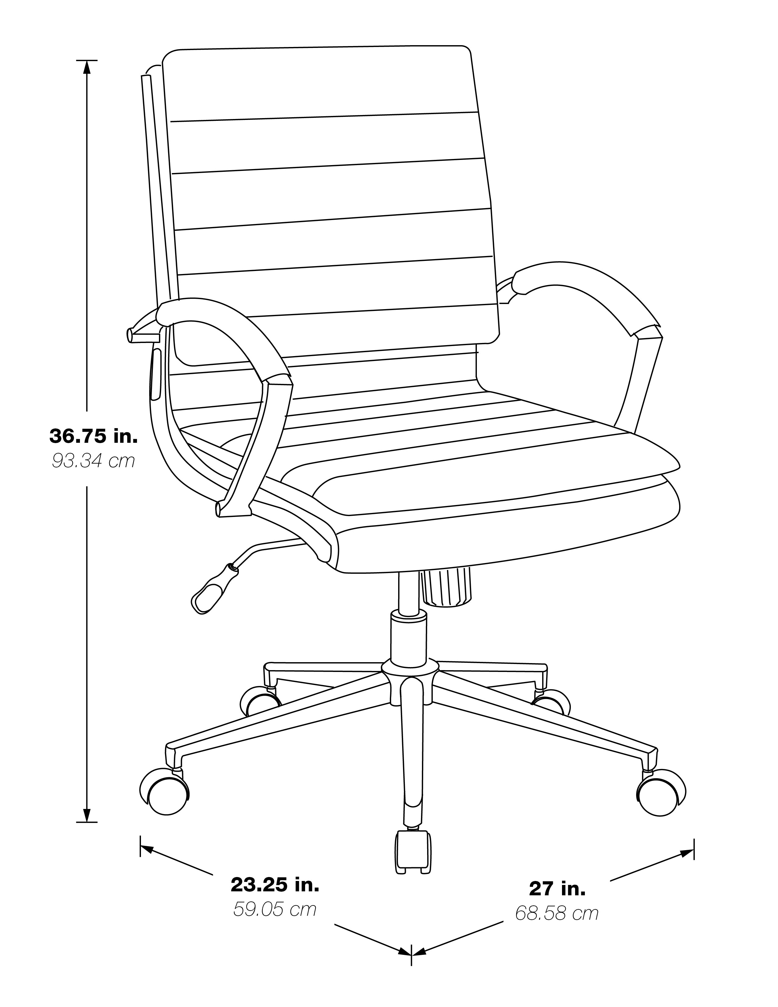 Mid Back Manager's Faux Lthr Chair - Red