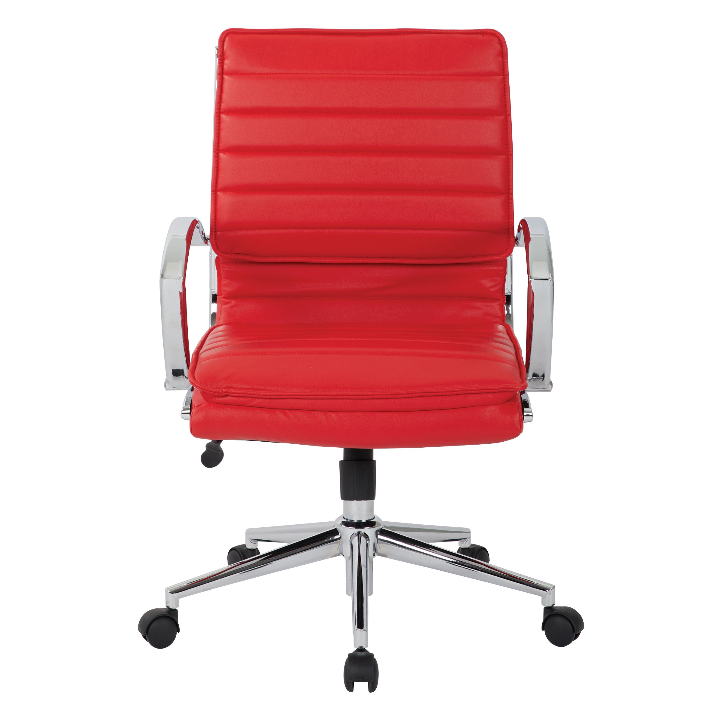 Mid Back Manager's Faux Lthr Chair - Red