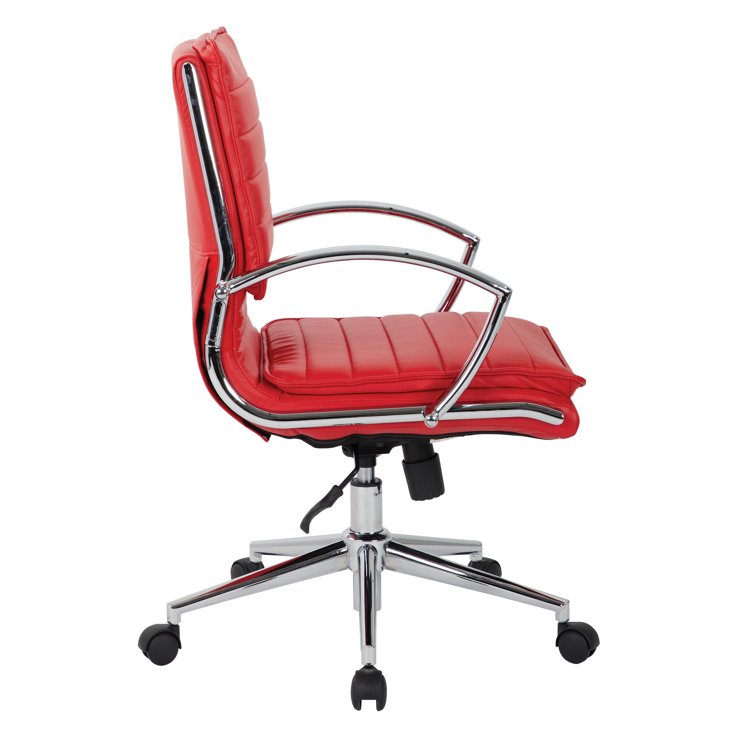 Mid Back Manager's Faux Lthr Chair - Red