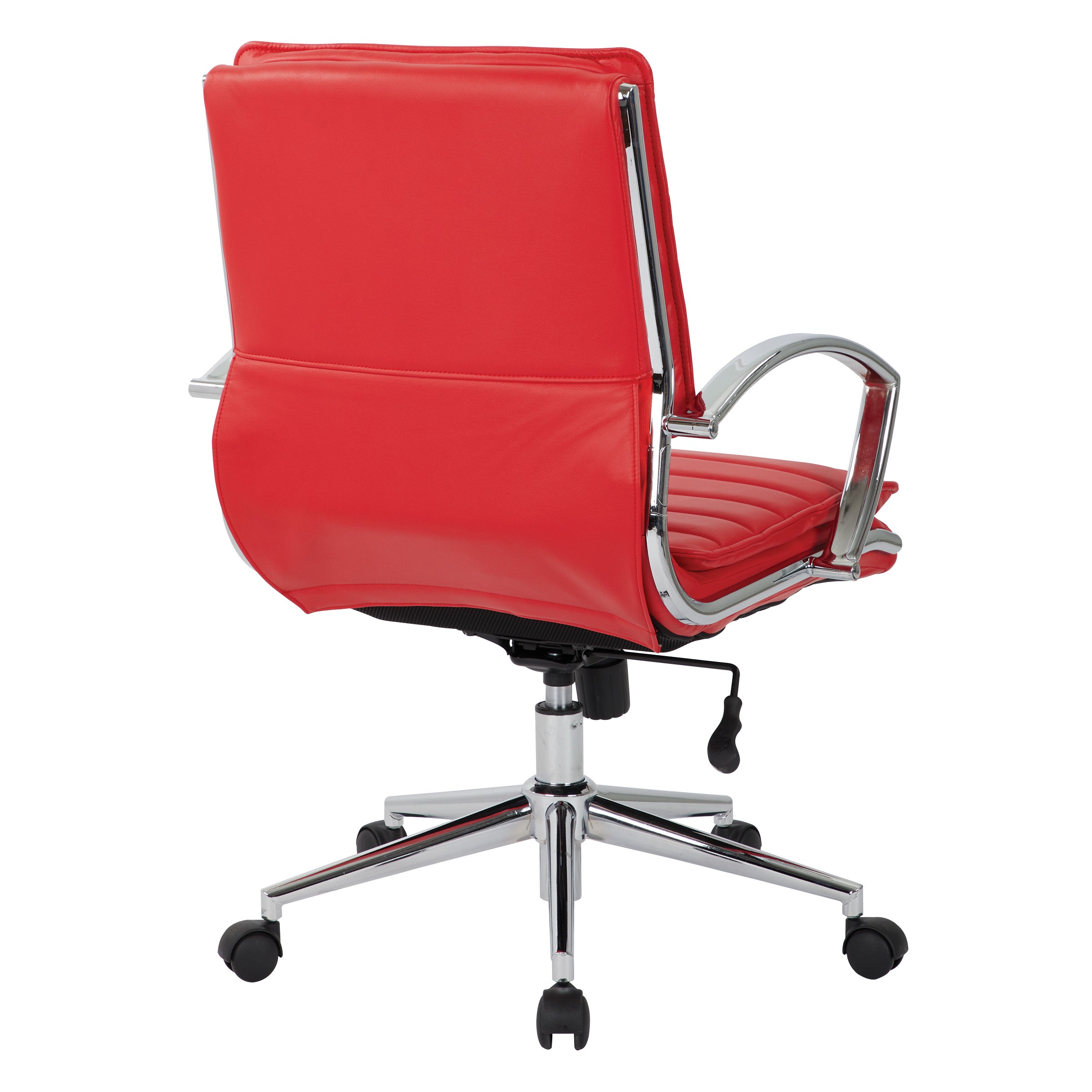 Mid Back Manager's Faux Lthr Chair - Red