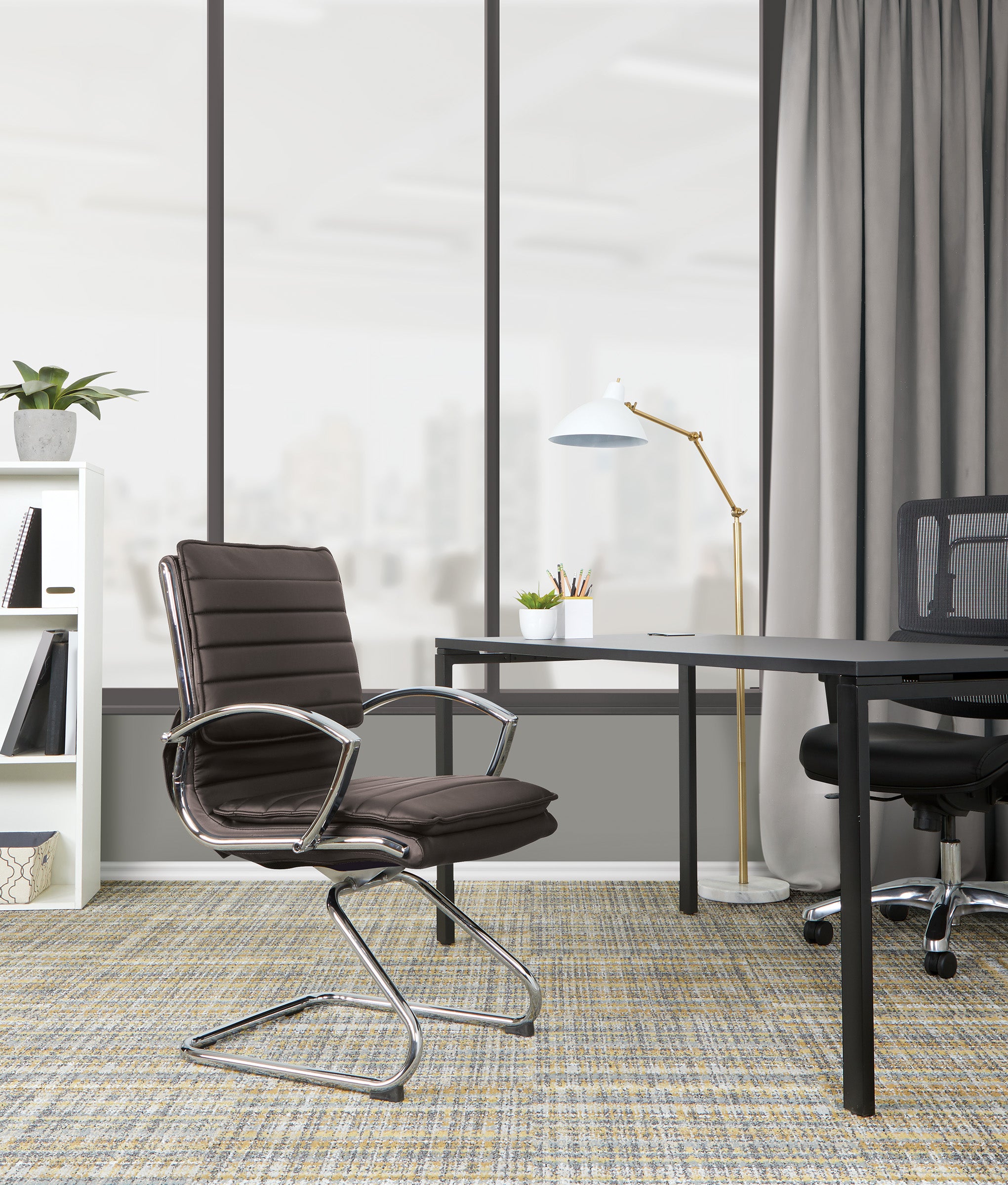Guest Faux Leather Chair - Espresso