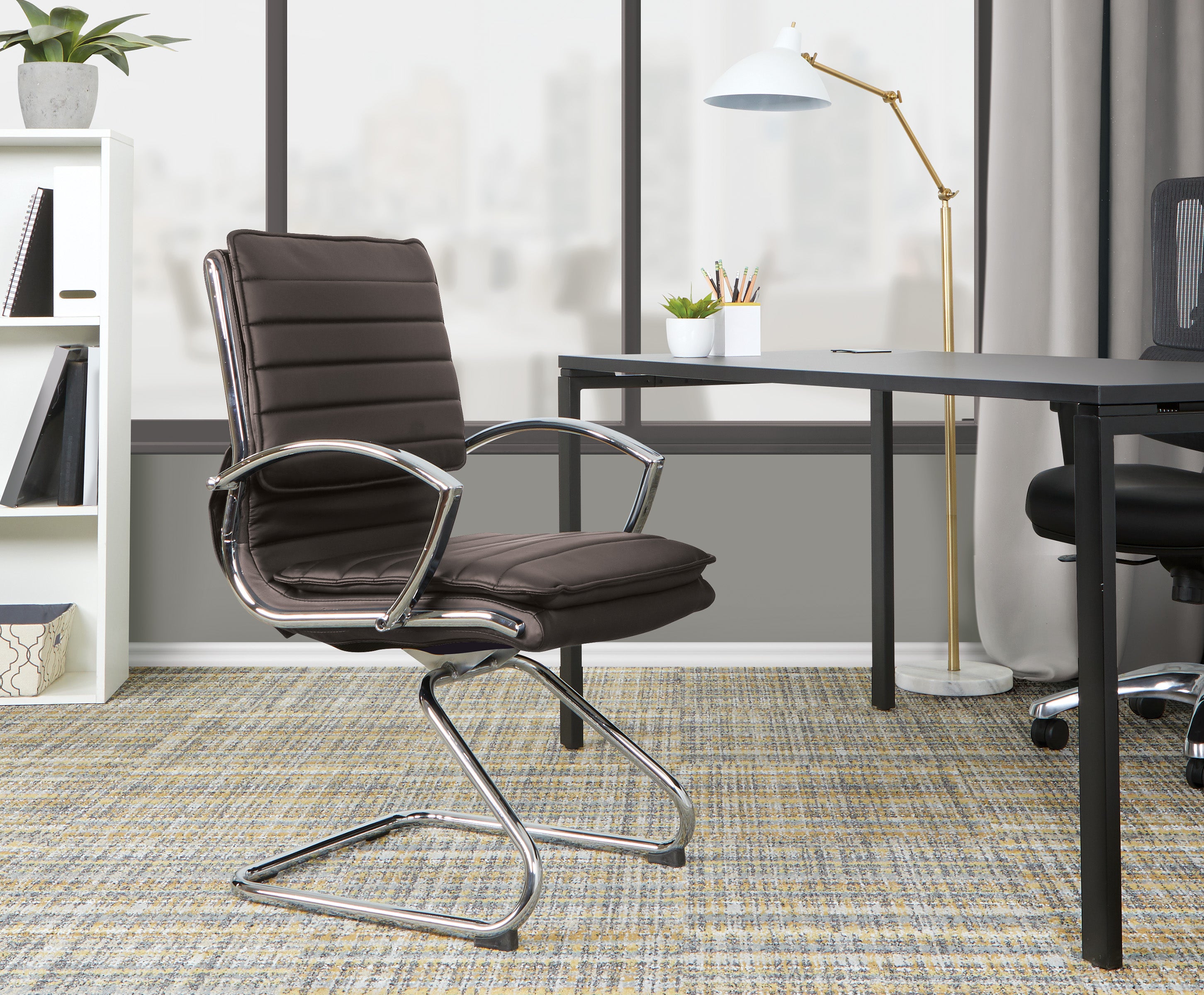 Guest Faux Leather Chair - Espresso