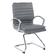 Guest Faux Leather Chair - Charcoal Grey