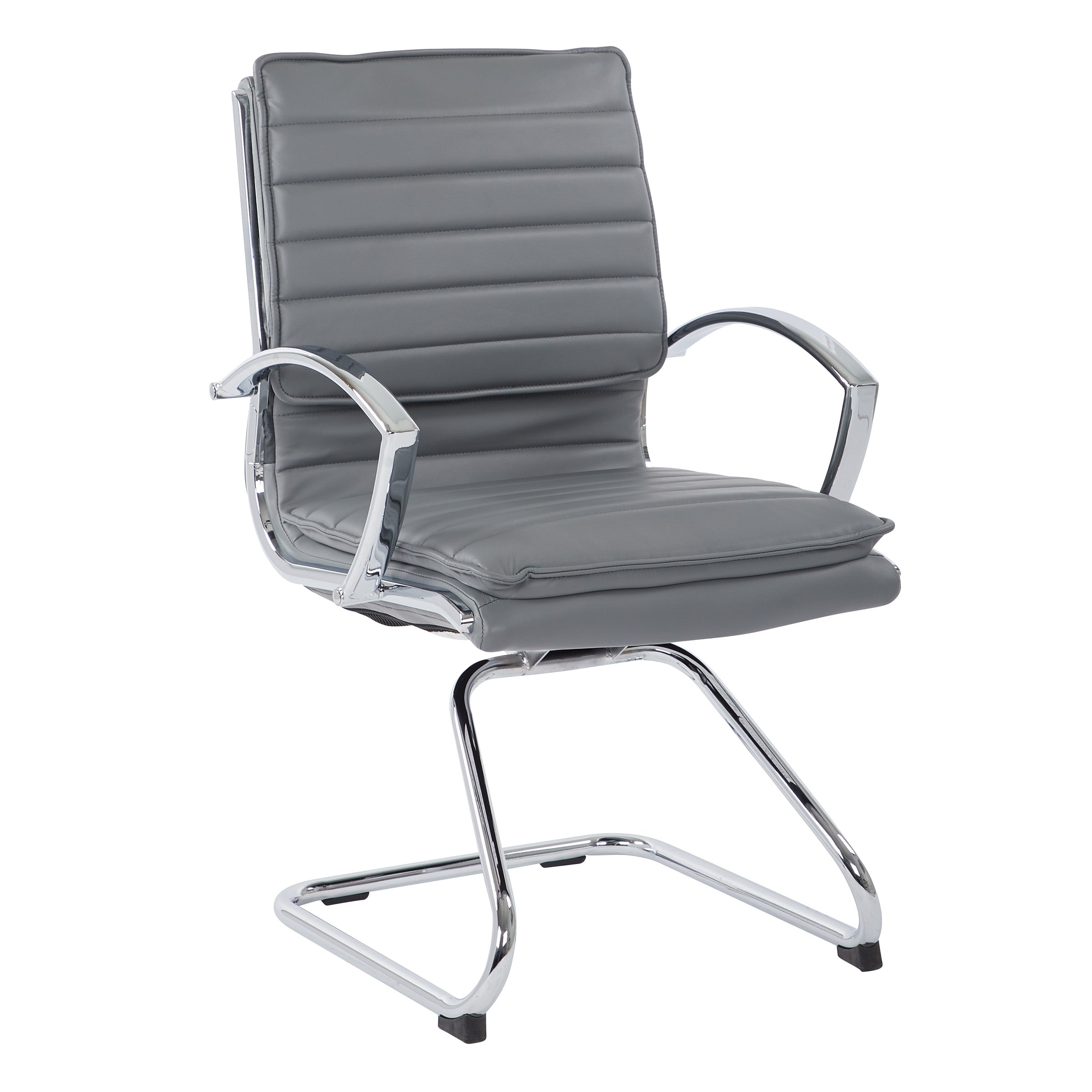 Guest Faux Leather Chair - Charcoal Grey