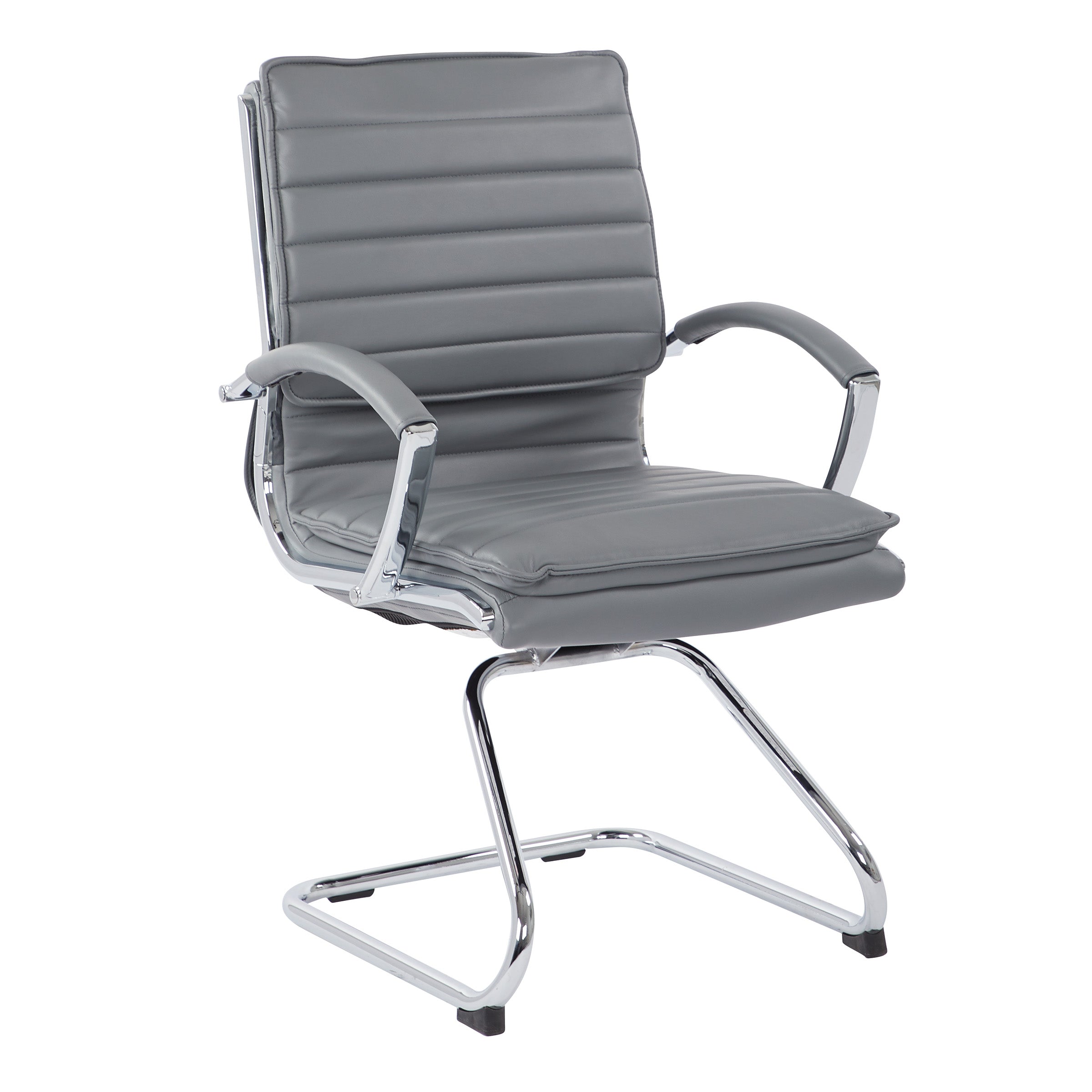 Guest Faux Leather Chair - Charcoal Grey