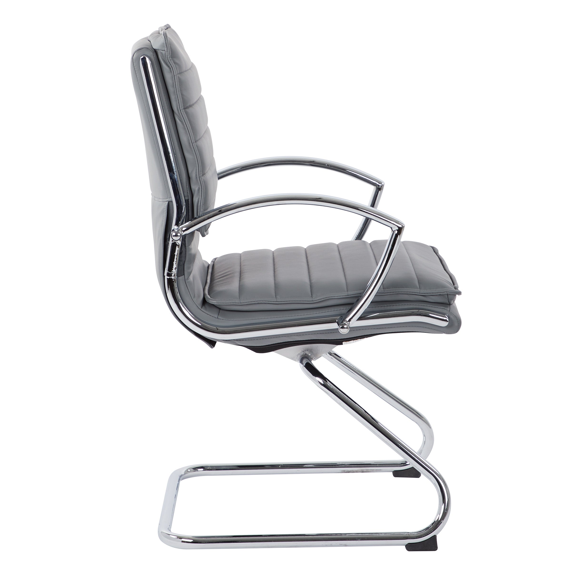 Guest Faux Leather Chair - Charcoal Grey