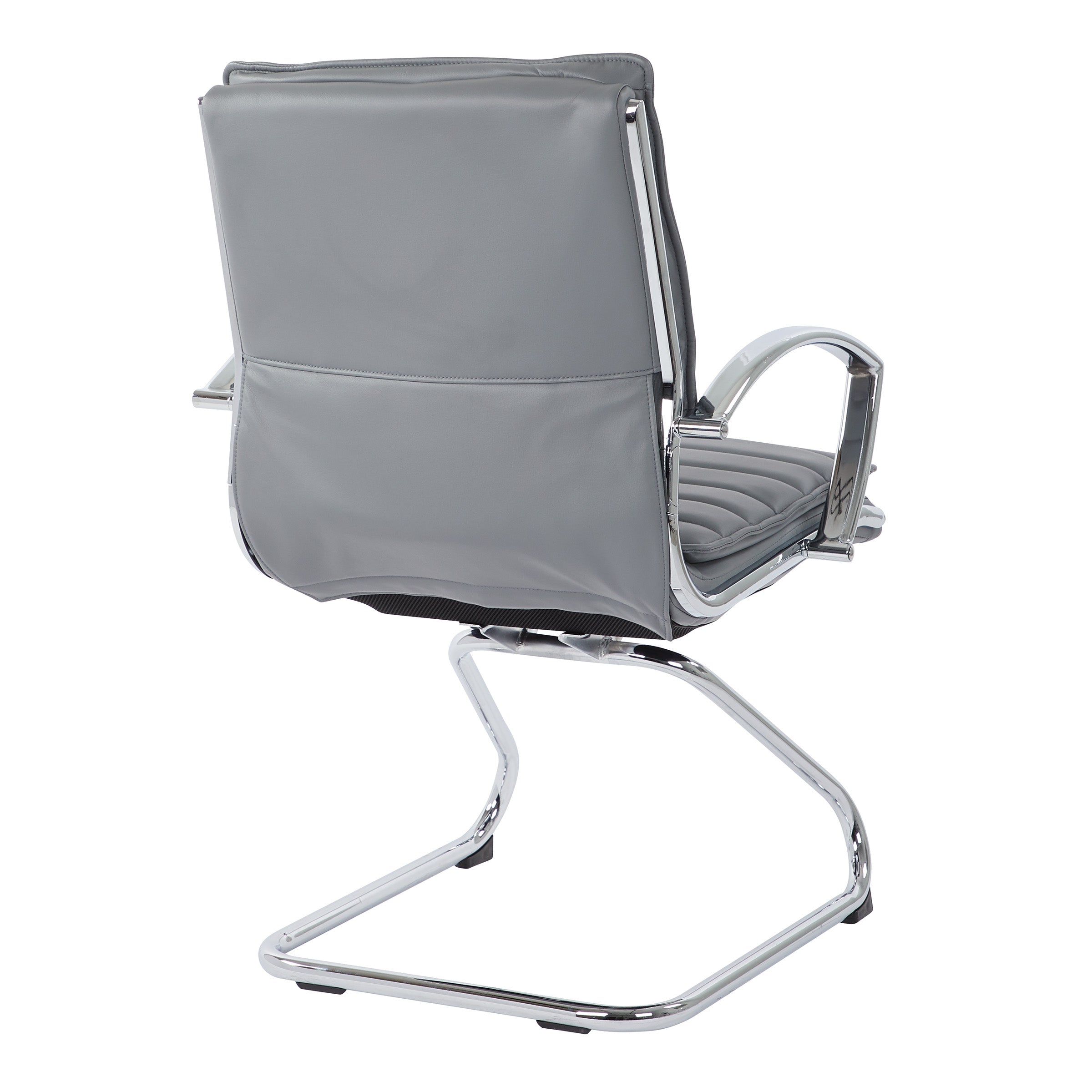 Guest Faux Leather Chair - Charcoal Grey