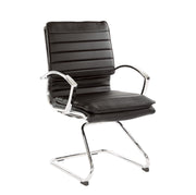 Guest Faux Leather Chair - Black