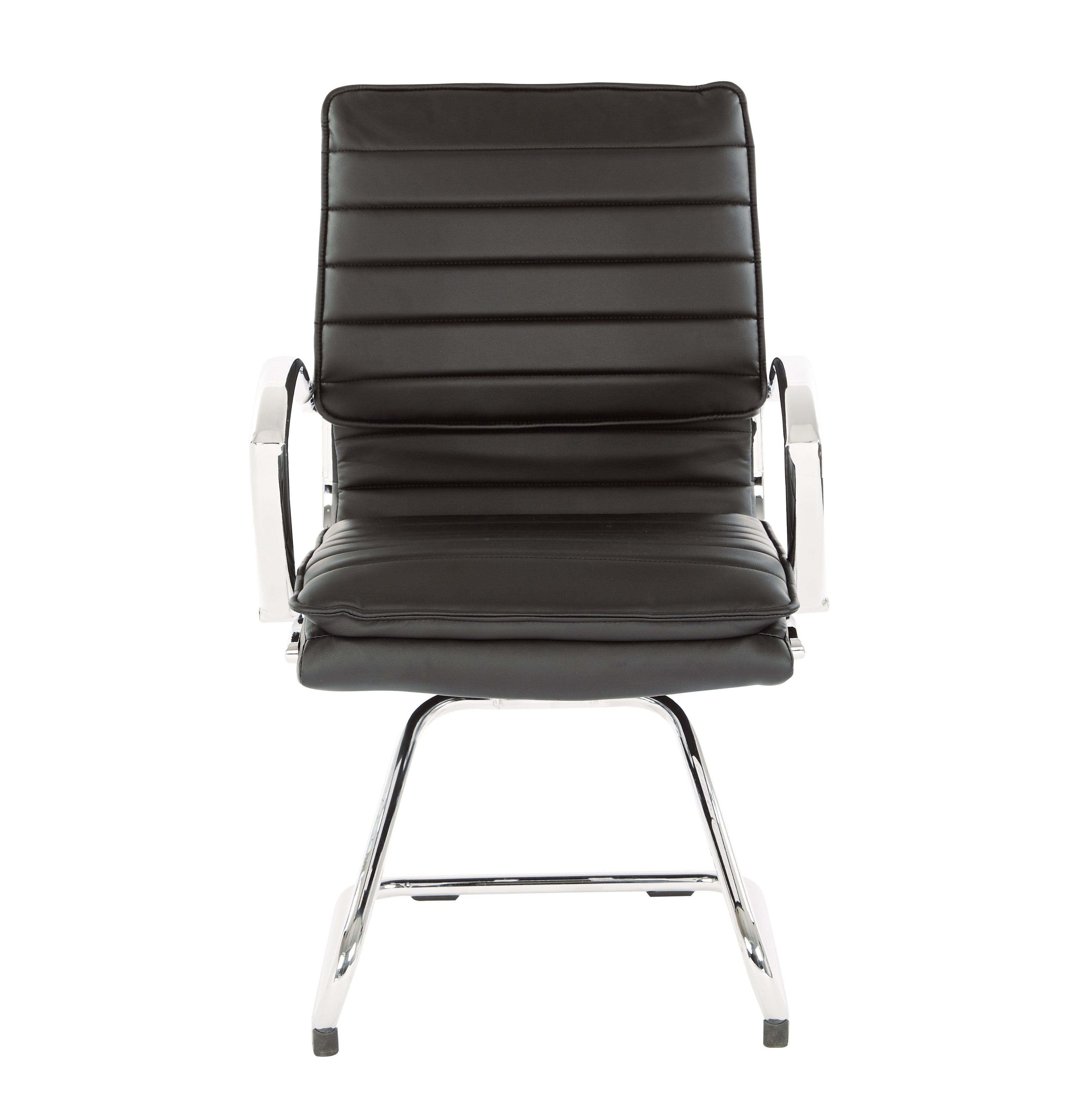 Guest Faux Leather Chair - Black
