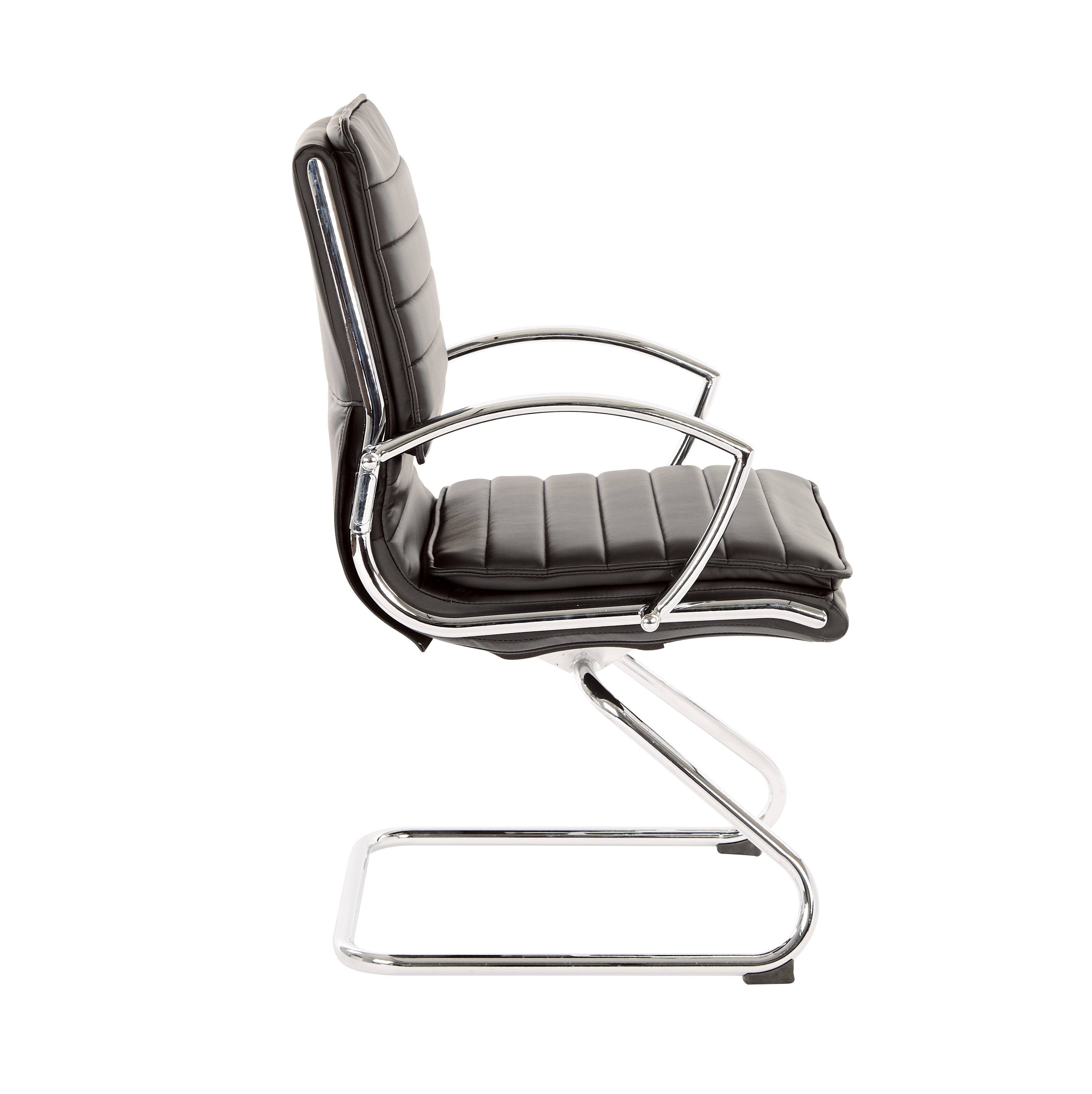 Guest Faux Leather Chair - Black
