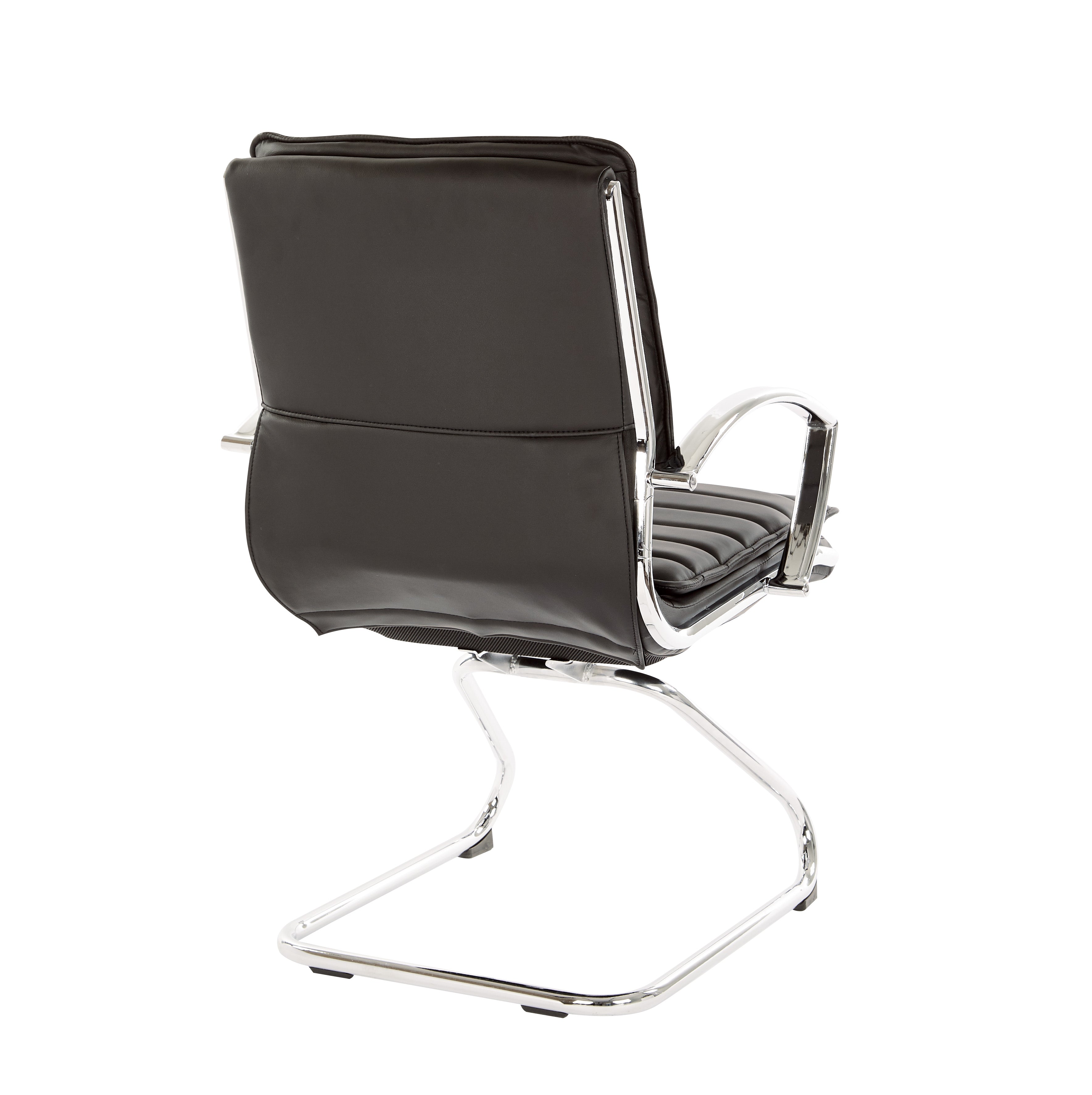 Guest Faux Leather Chair - Black