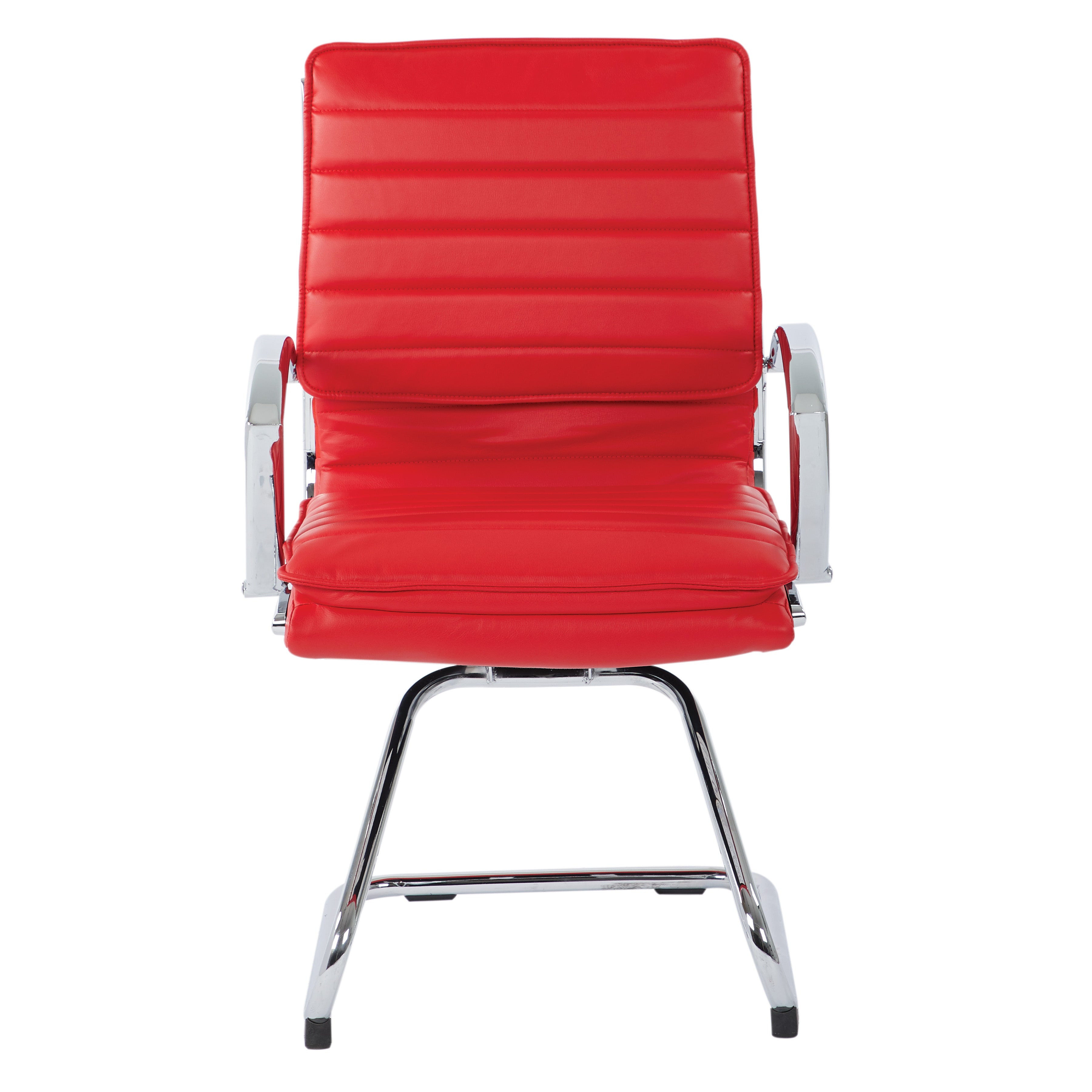 Guest Faux Leather Chair - Red