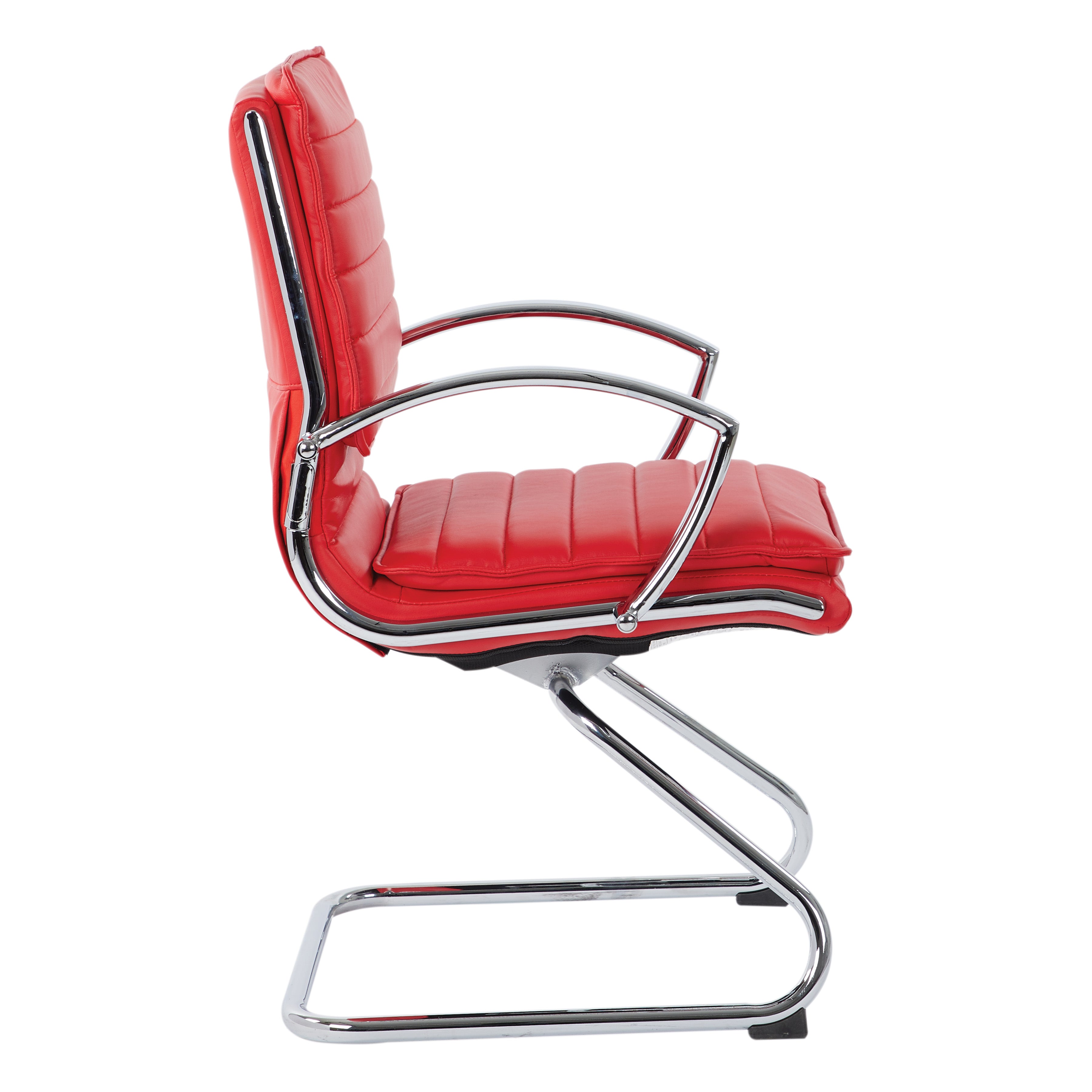 Guest Faux Leather Chair - Red