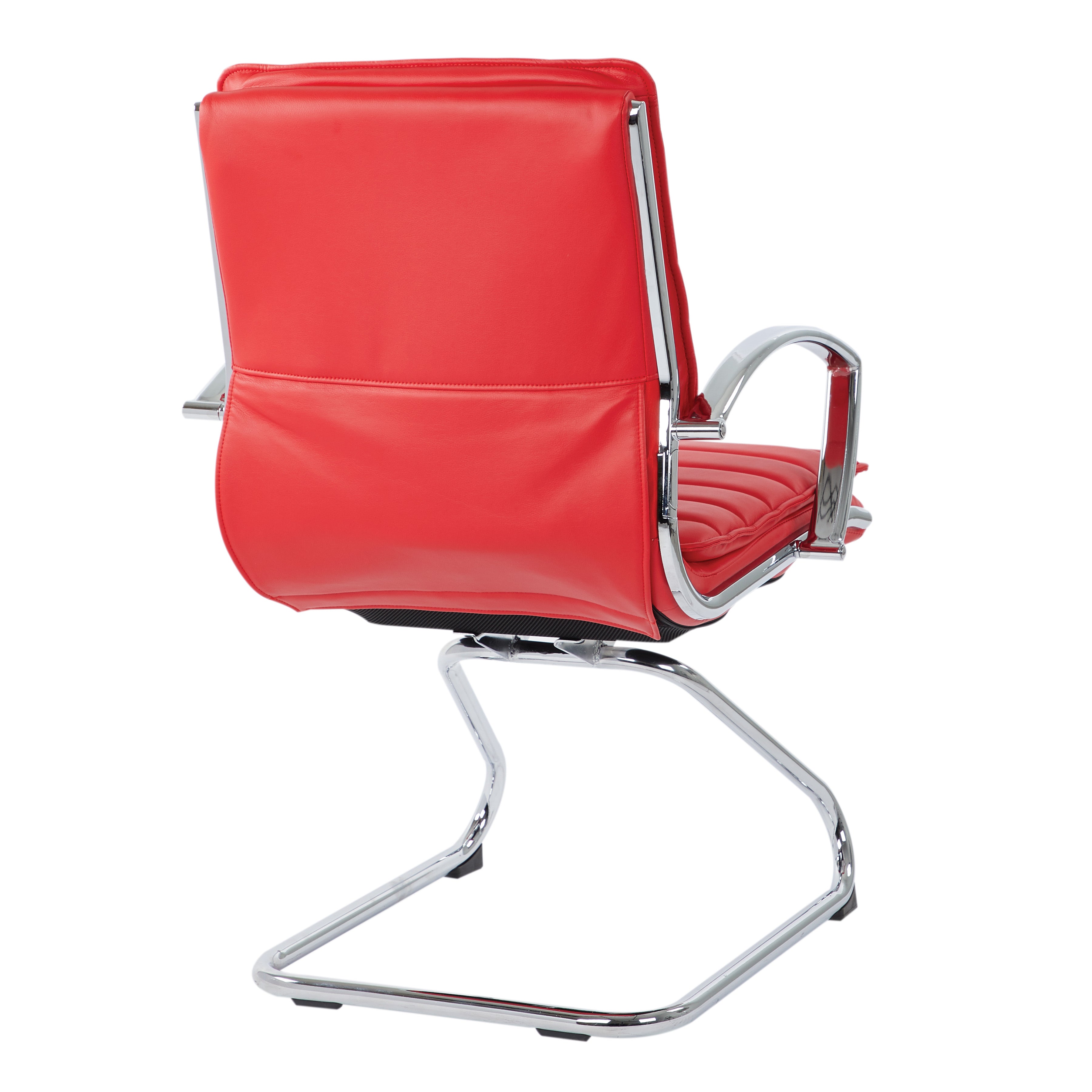 Guest Faux Leather Chair - Red