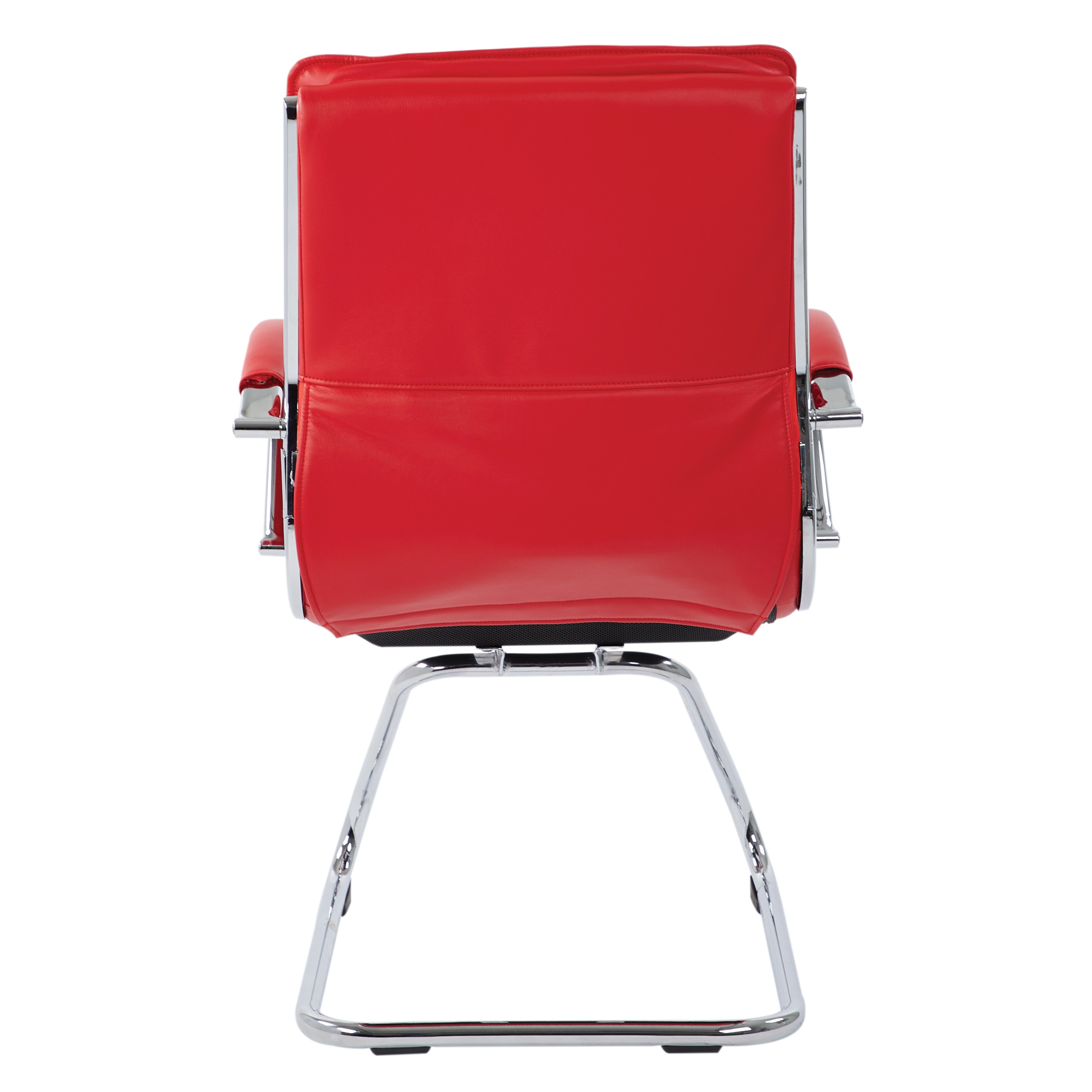 Guest Faux Leather Chair - Red