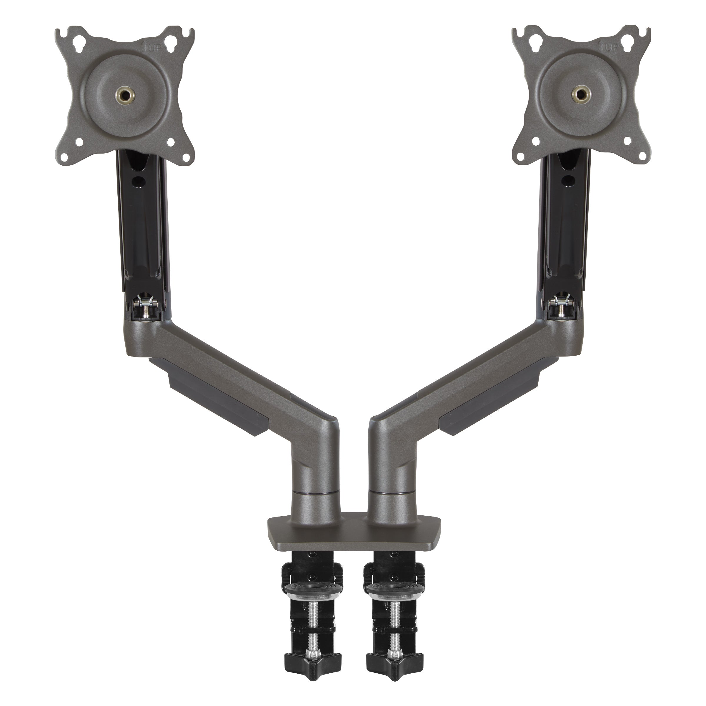 Double 27" Monitor Arms in Charcoal - Charcoal