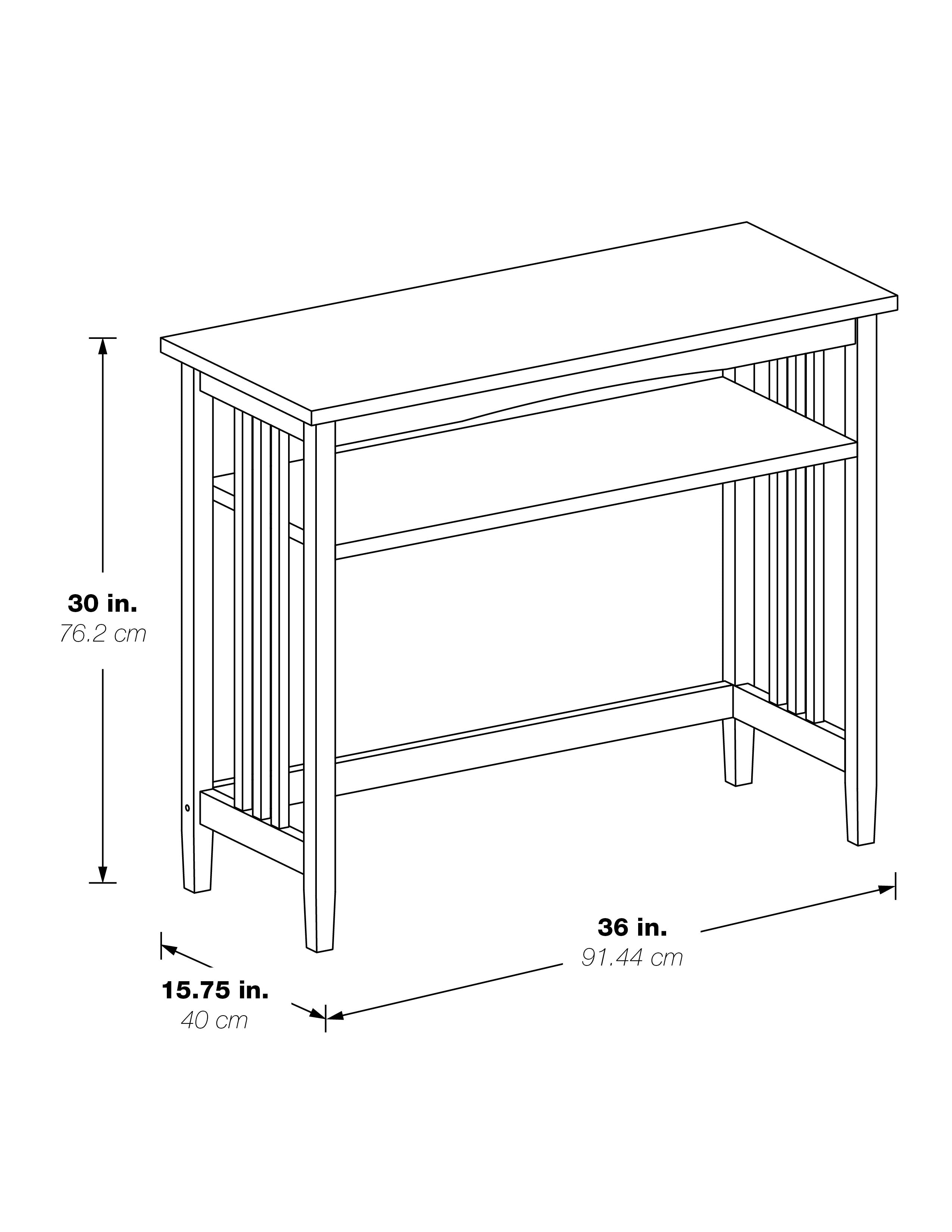 Sierra 36" Foyer Table - Ash Finish