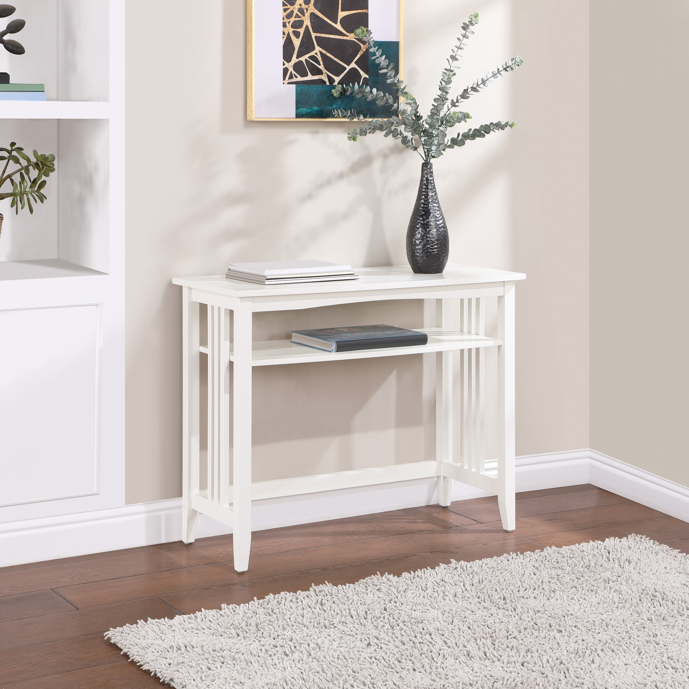 Sierra 36" Foyer Table - White Finish