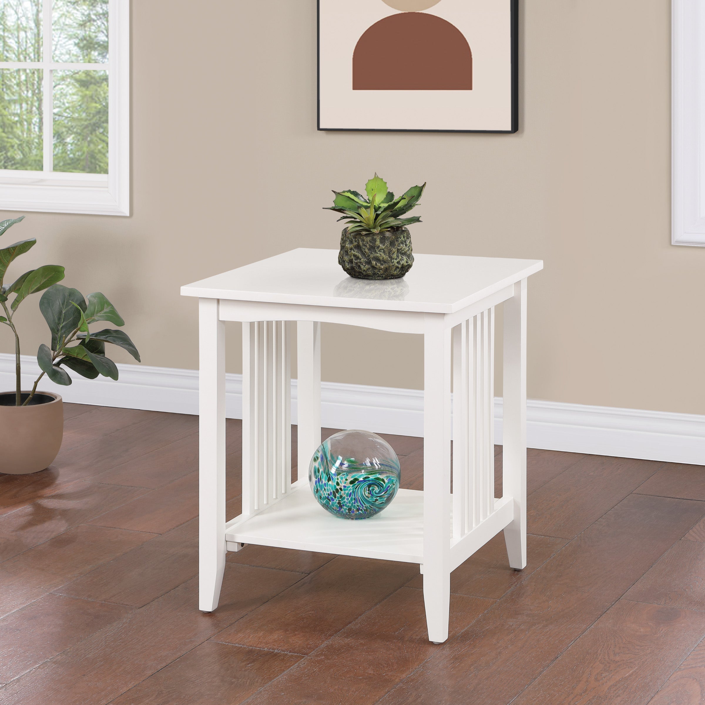 Sierra Side Table - White Finish