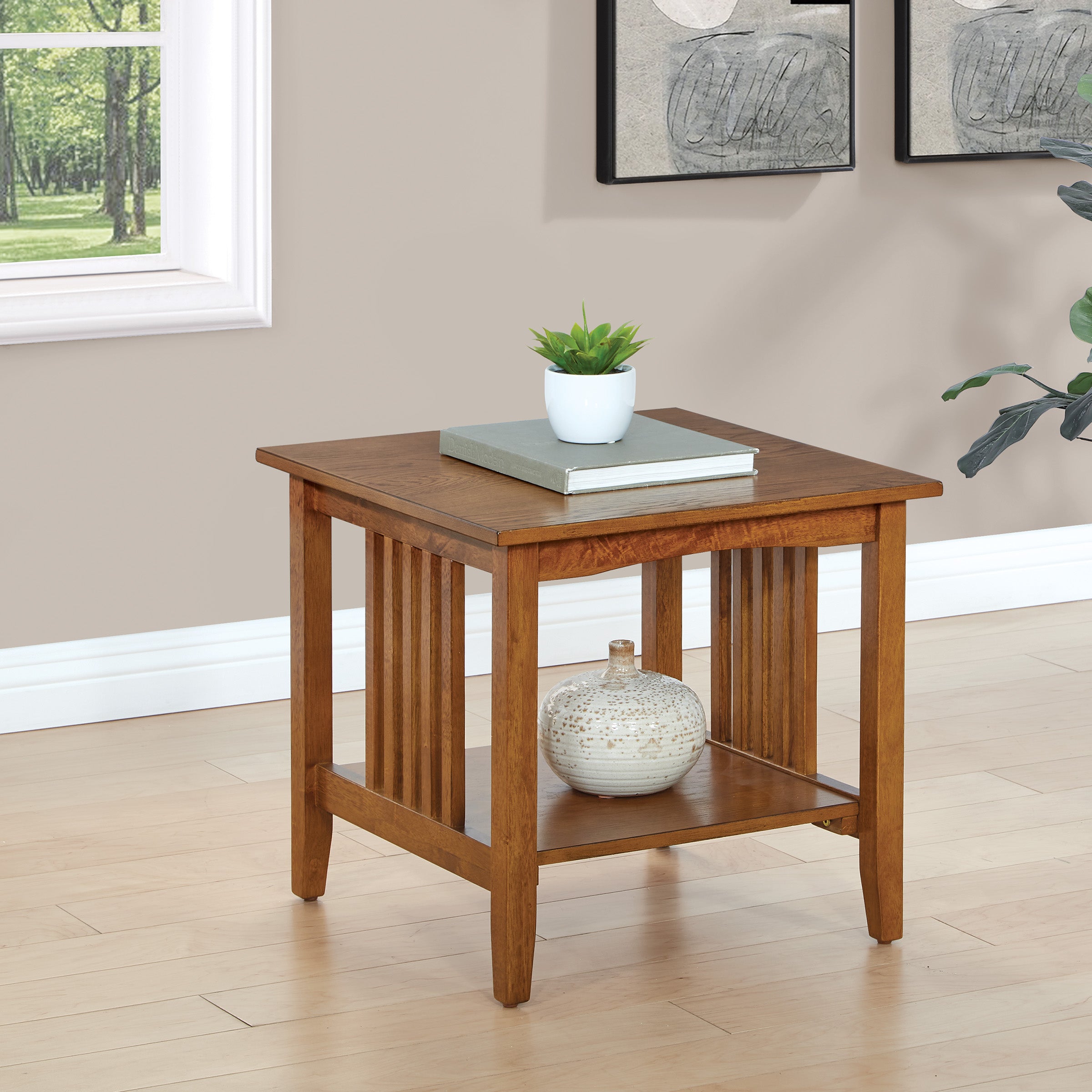 Sierra Mission End Table - Ash Finish