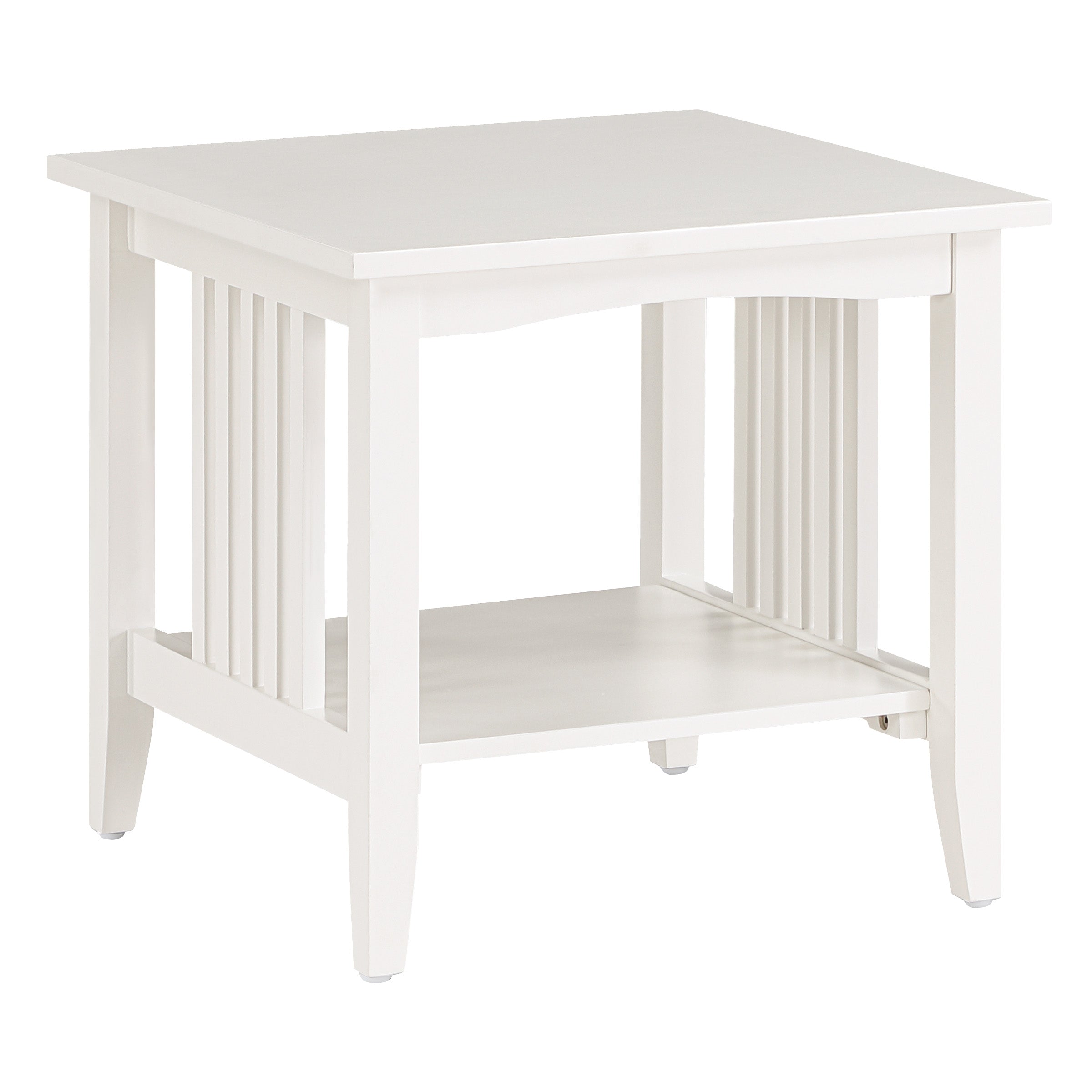 Sierra Mission End Table - White Finish