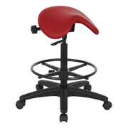 Backless Stool with Saddle Seat - Dillon Lipstick