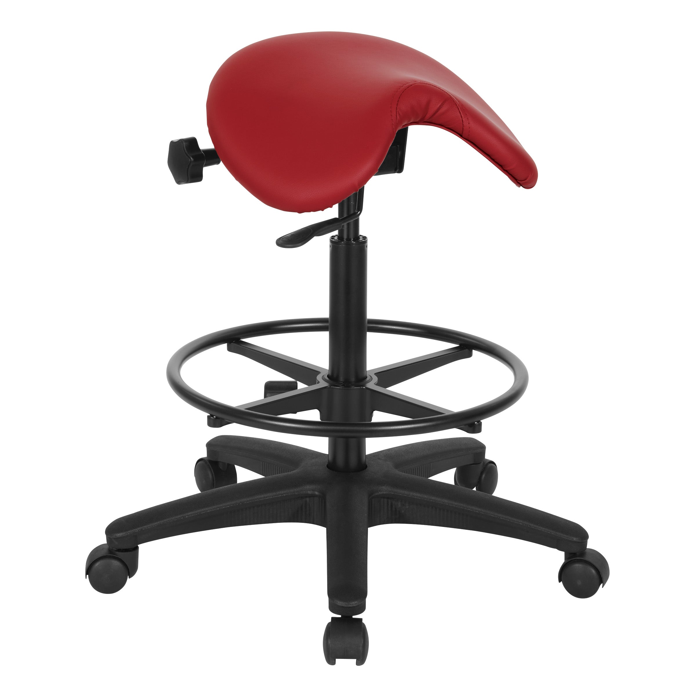 Backless Stool with Saddle Seat - Dillon Lipstick