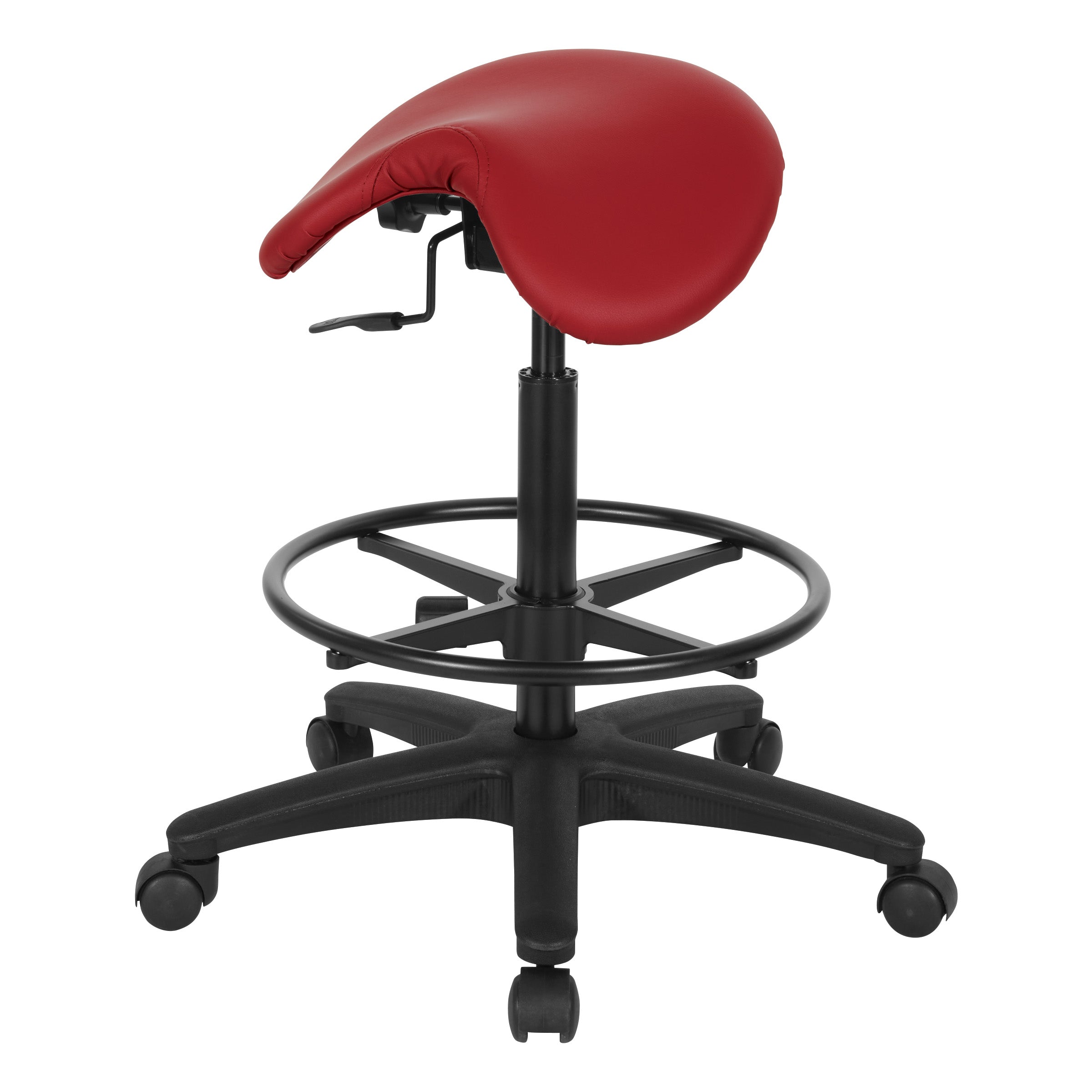 Backless Stool with Saddle Seat - Dillon Lipstick