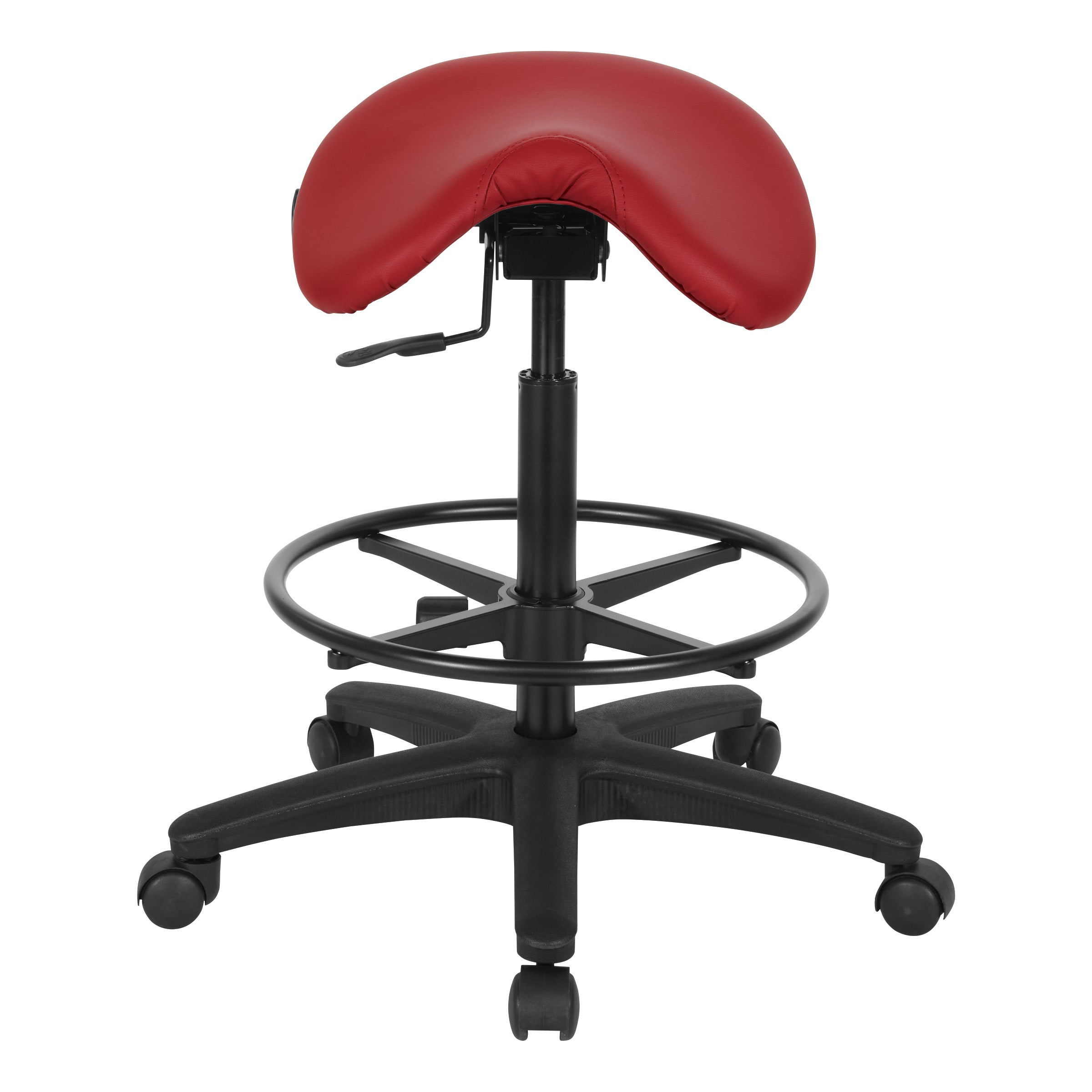 Backless Stool with Saddle Seat - Dillon Lipstick