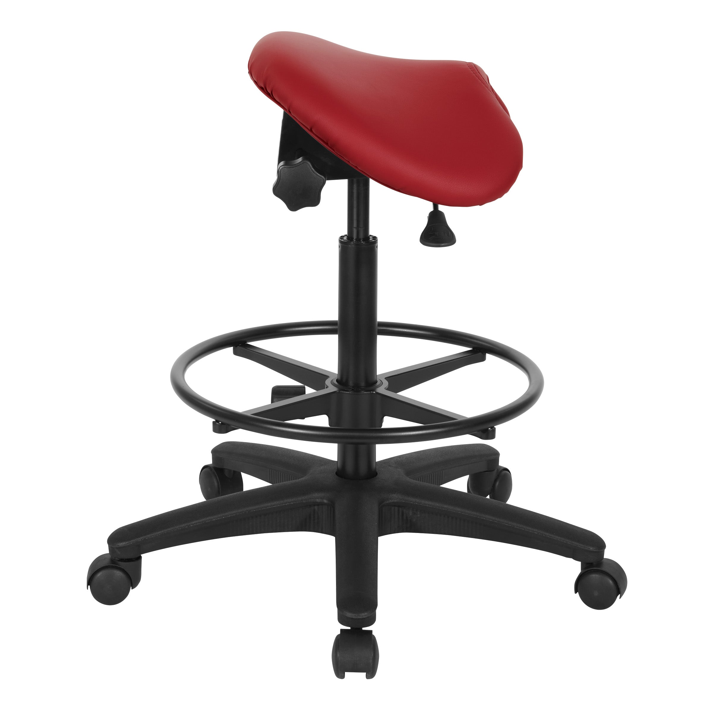 Backless Stool with Saddle Seat - Dillon Lipstick