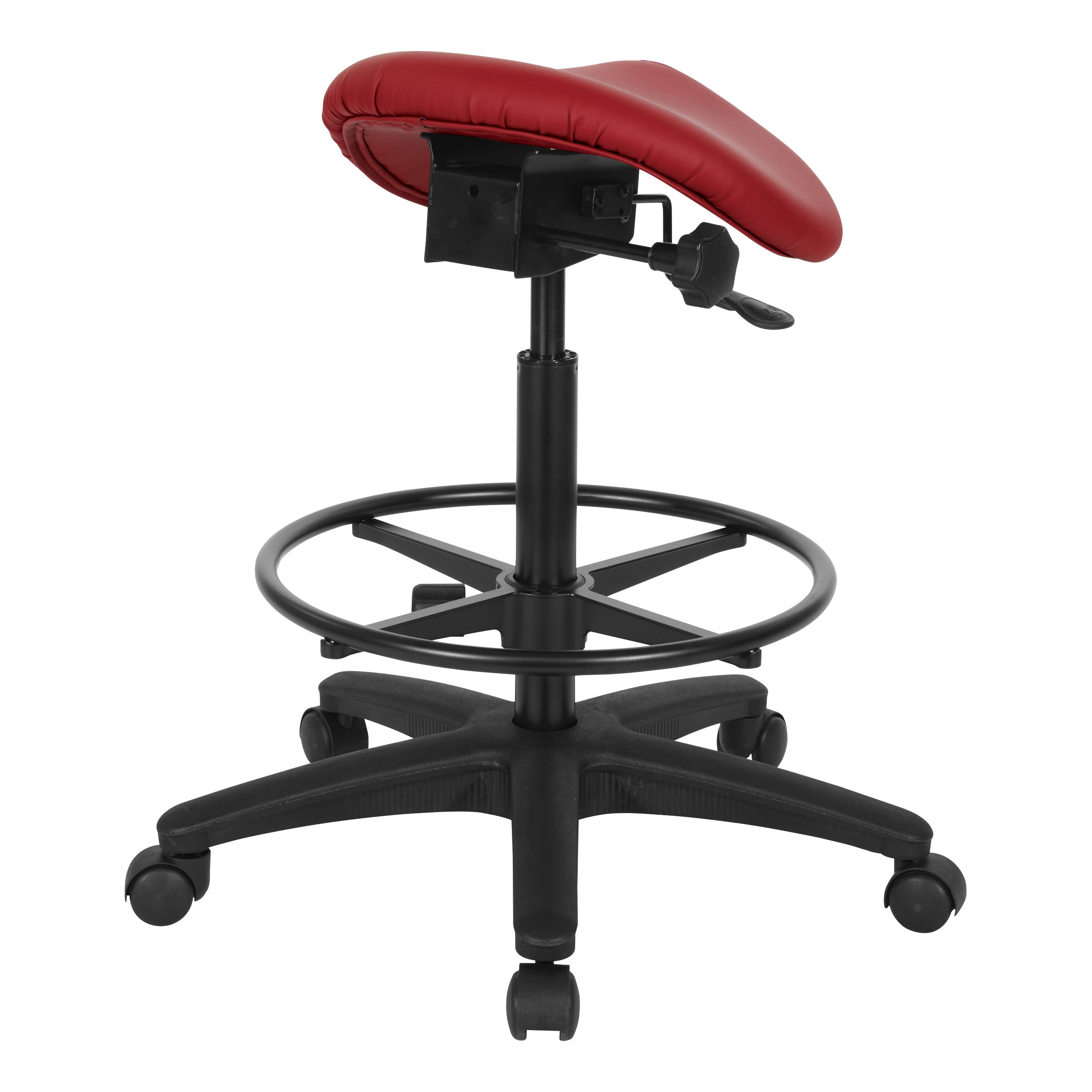 Backless Stool with Saddle Seat - Dillon Lipstick