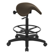 Backless Stool with Saddle Seat - Dillon Java