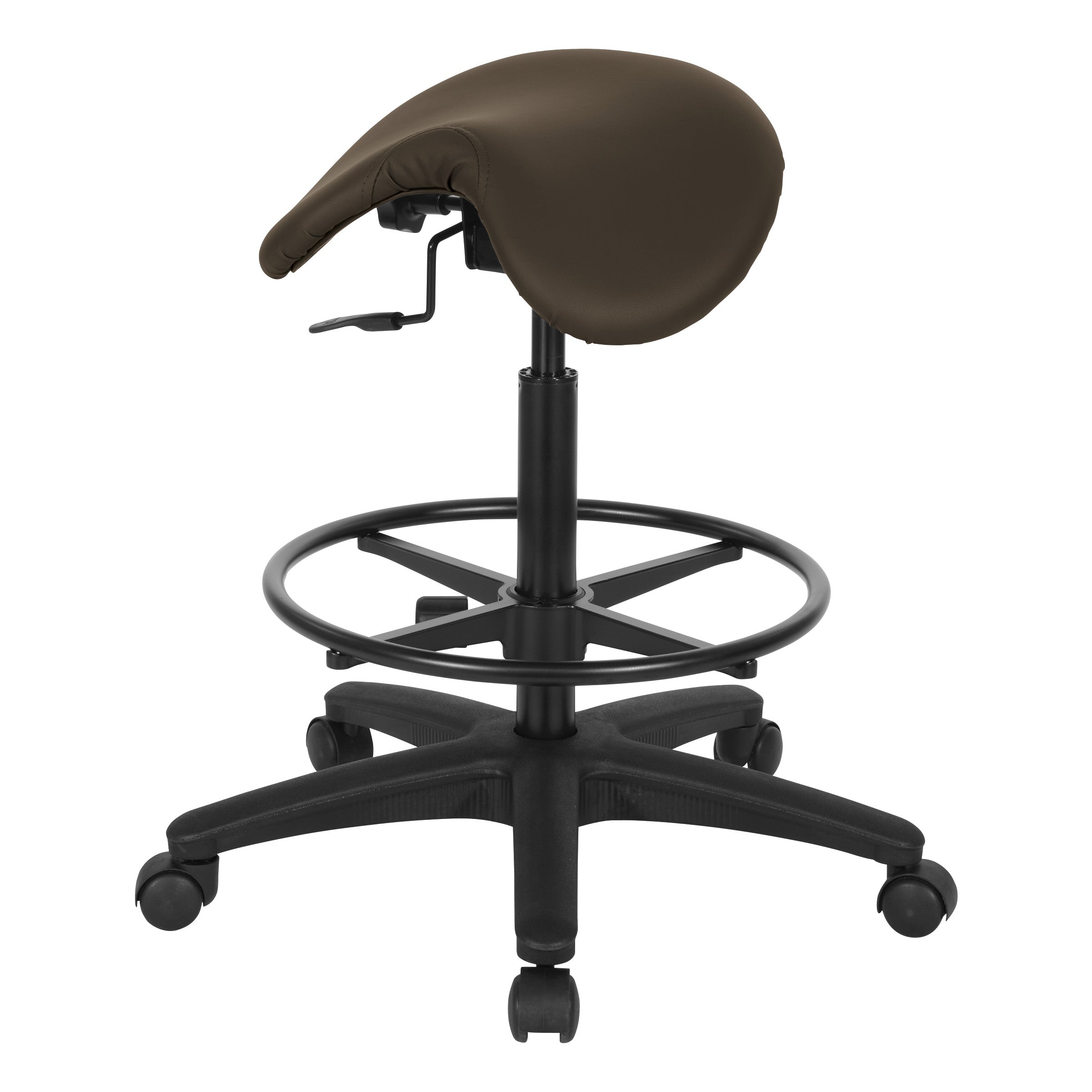 Backless Stool with Saddle Seat - Dillon Java