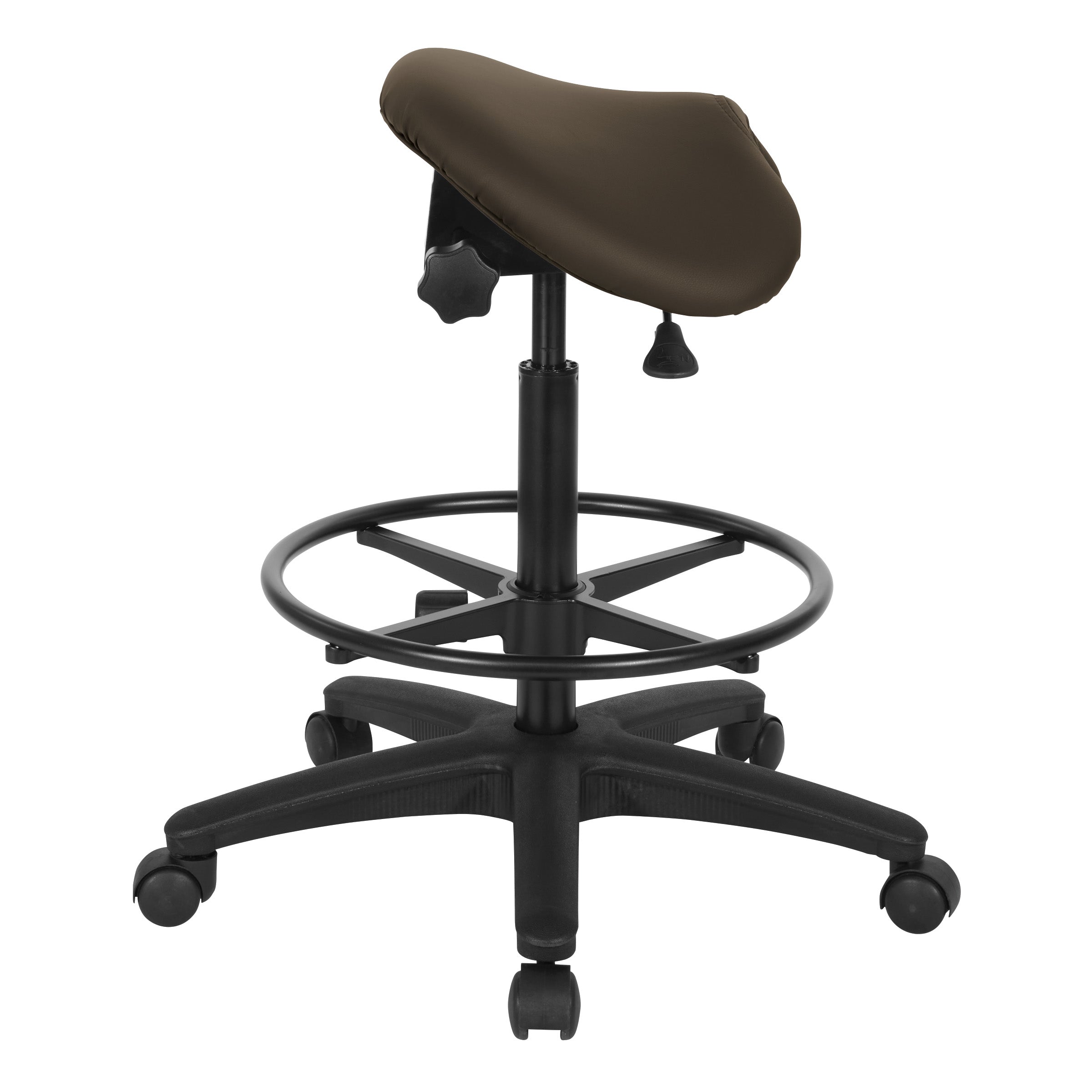 Backless Stool with Saddle Seat - Dillon Java